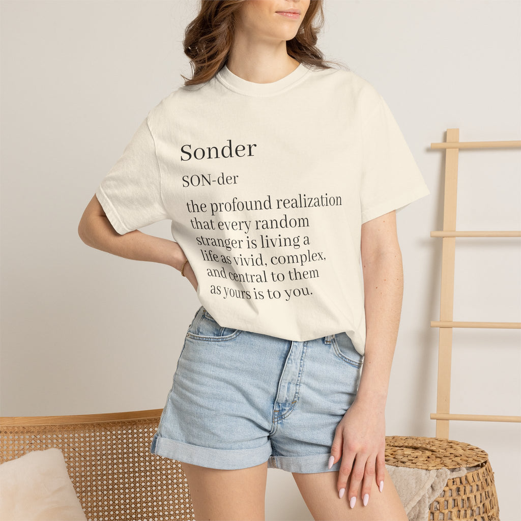 Sonder Definition T-Shirt — Typography Tee Celebrating Empathy