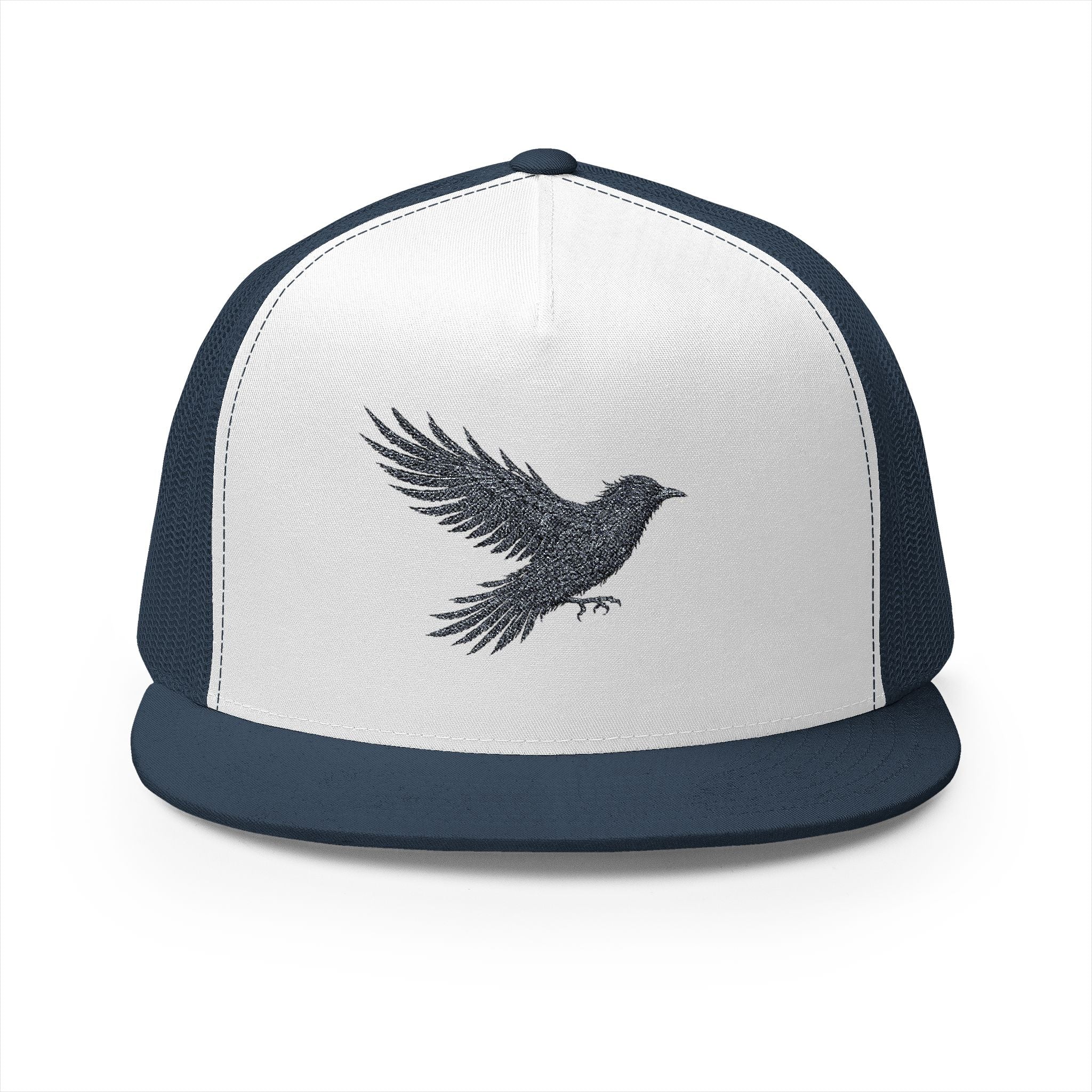 Embellished Dove Trucker Cap — Sparkle Bird Mesh Hat