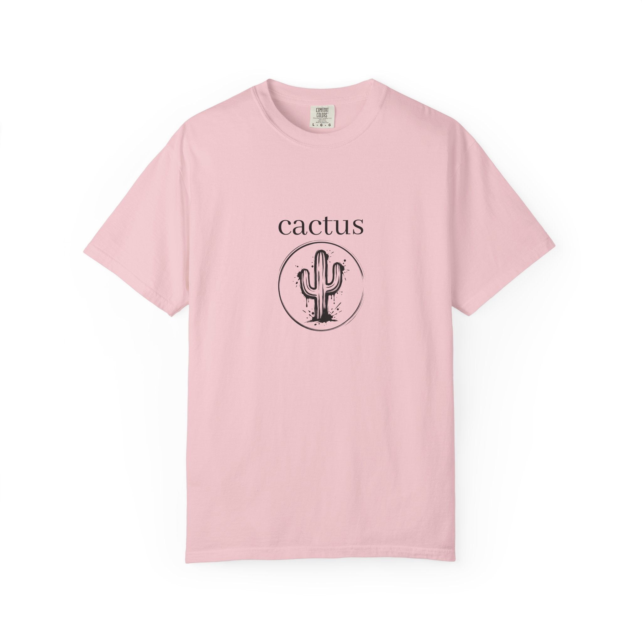 Cactus Graphic T-Shirt — Minimal Desert Tee with 'cactus' Text