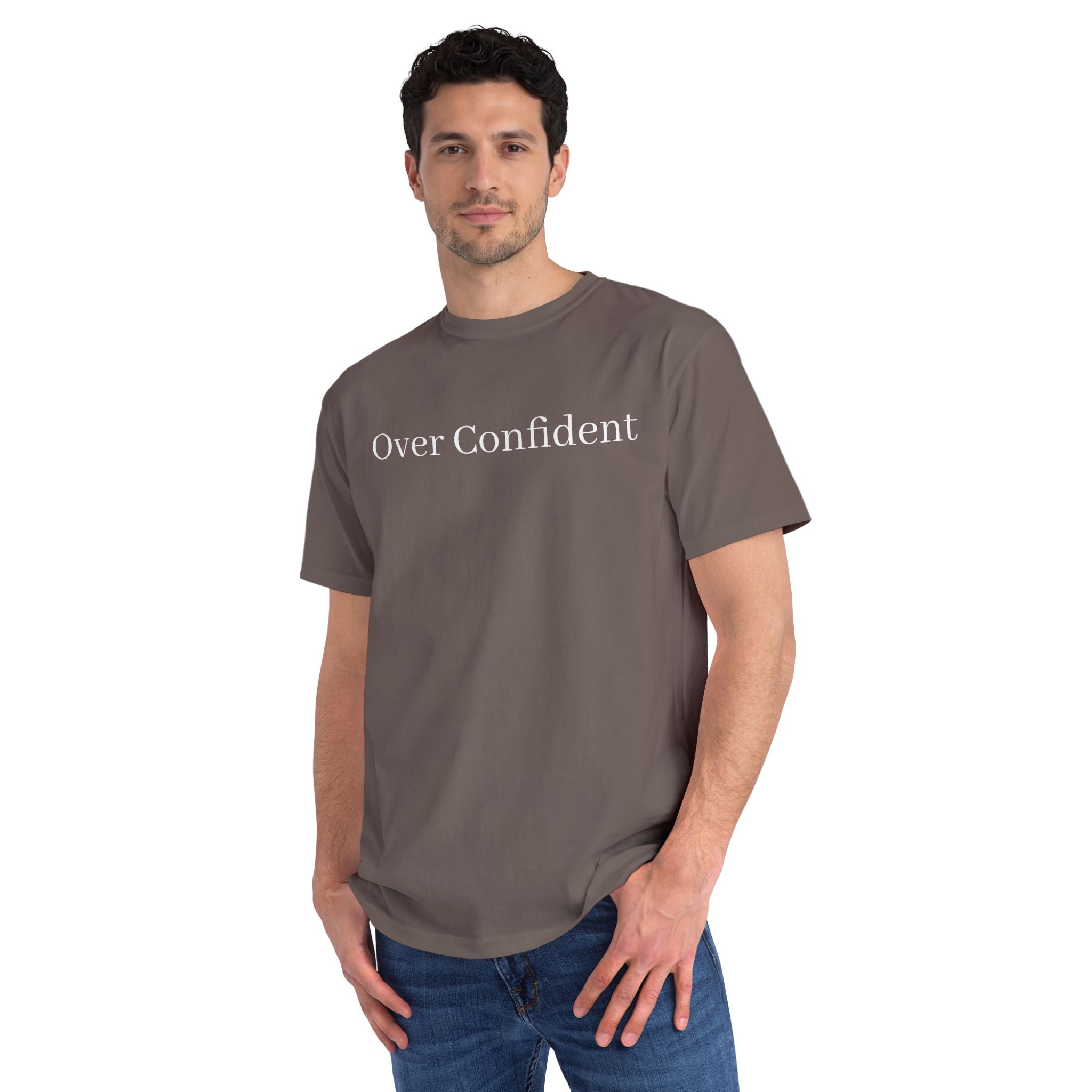 Over Confident T-Shirt — Minimal Script Tee for Bold, Playful Self-Expression