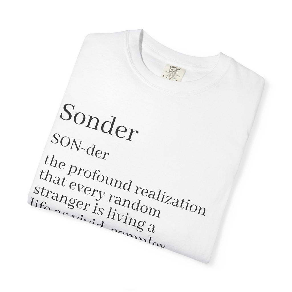 Sonder Definition T-Shirt — Typography Tee Celebrating Empathy