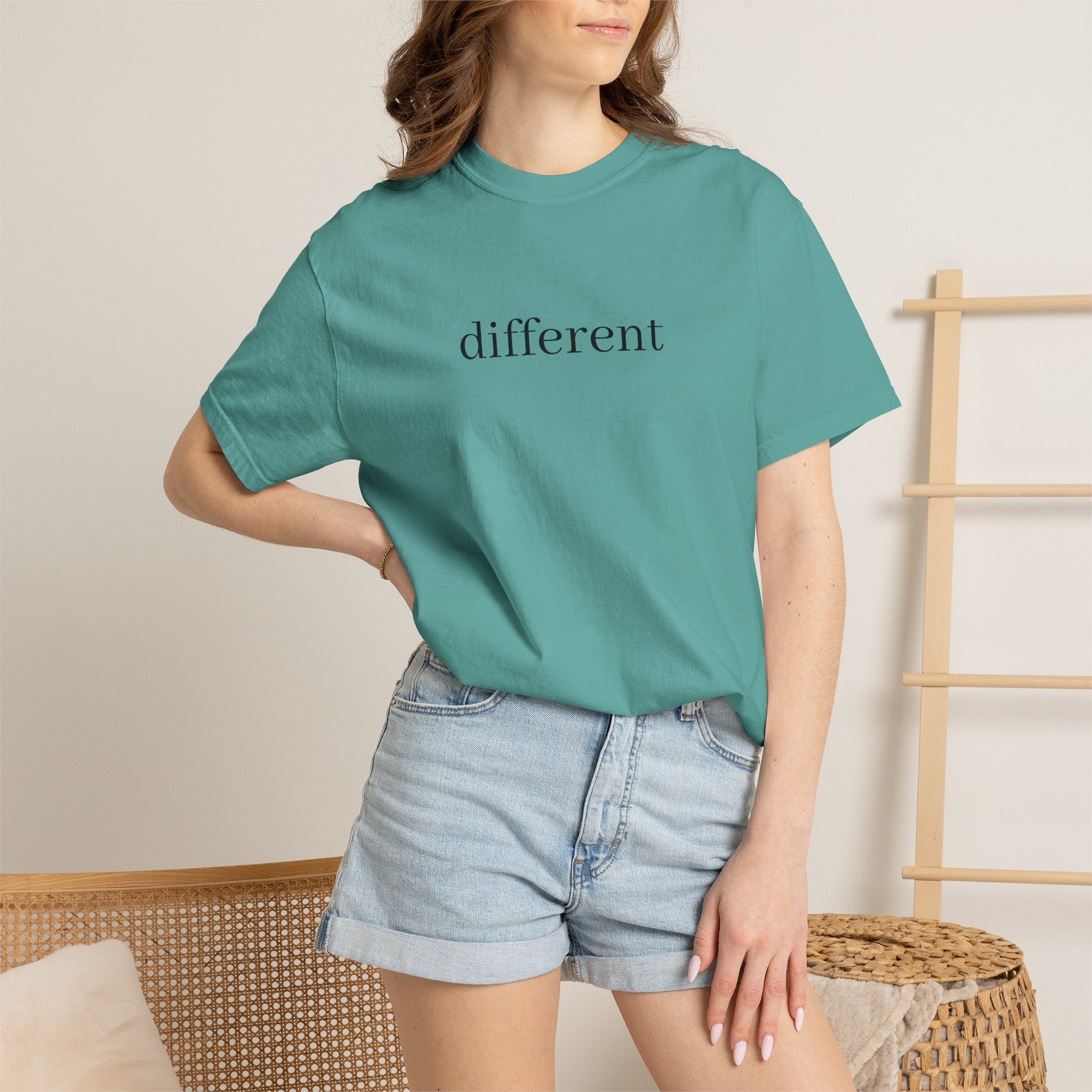 Different Minimalist Tee — 'different' Text Graphic T-Shirt