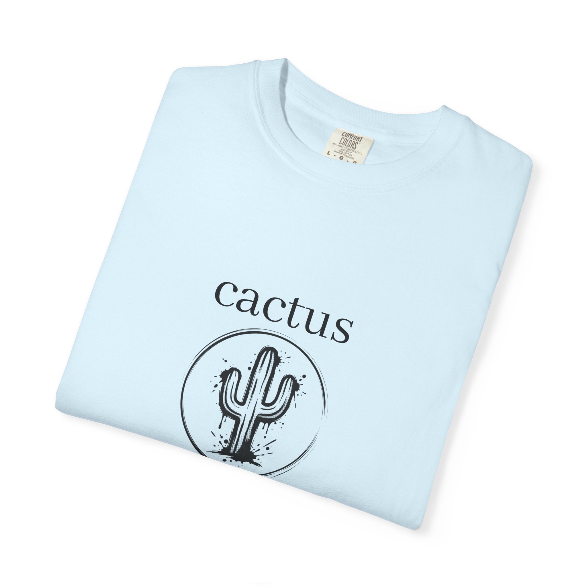 Cactus Graphic T-Shirt — Minimal Desert Tee with 'cactus' Text
