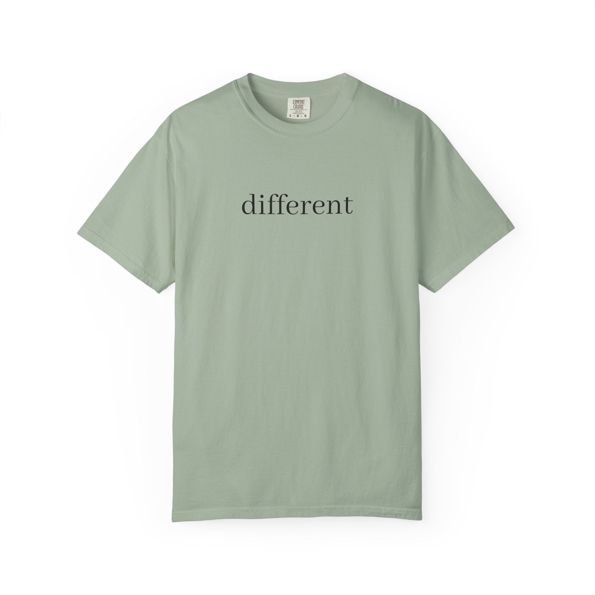 Different Minimalist Tee — 'different' Text Graphic T-Shirt