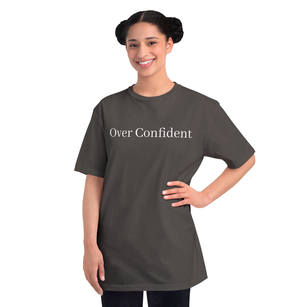 Over Confident T-Shirt — Minimal Script Tee for Bold, Playful Self-Expression