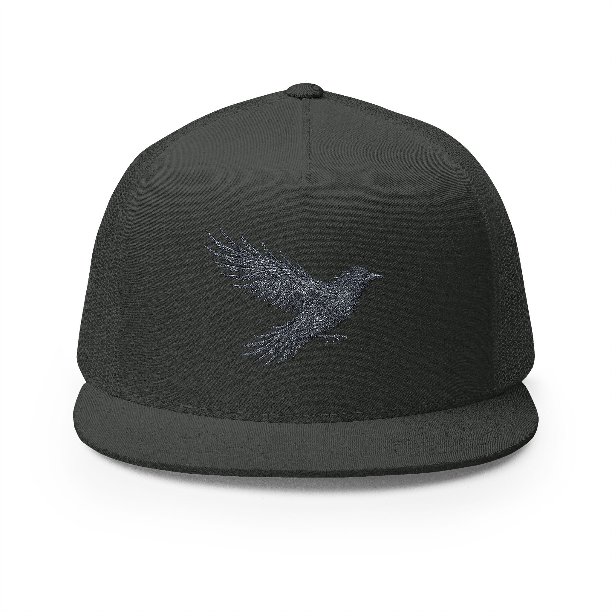 Embellished Dove Trucker Cap — Sparkle Bird Mesh Hat