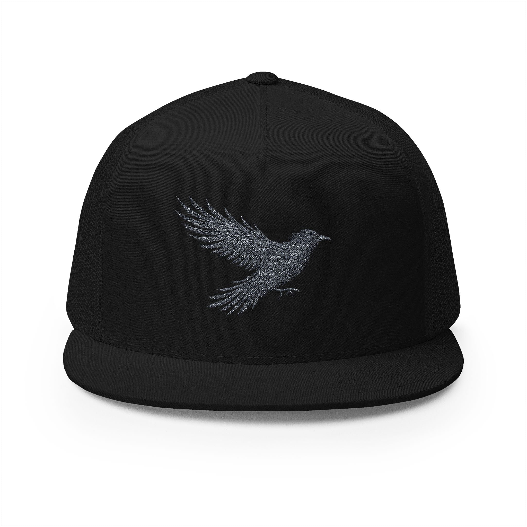 Embellished Dove Trucker Cap — Sparkle Bird Mesh Hat