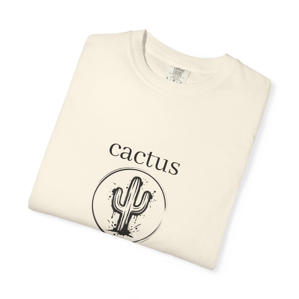 Cactus Graphic T-Shirt — Minimal Desert Tee with 'cactus' Text