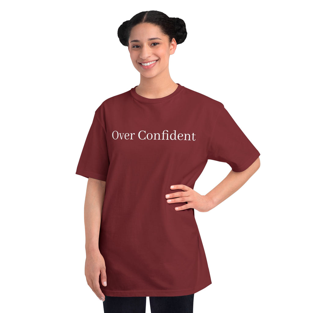 Over Confident T-Shirt — Minimal Script Tee for Bold, Playful Self-Expression
