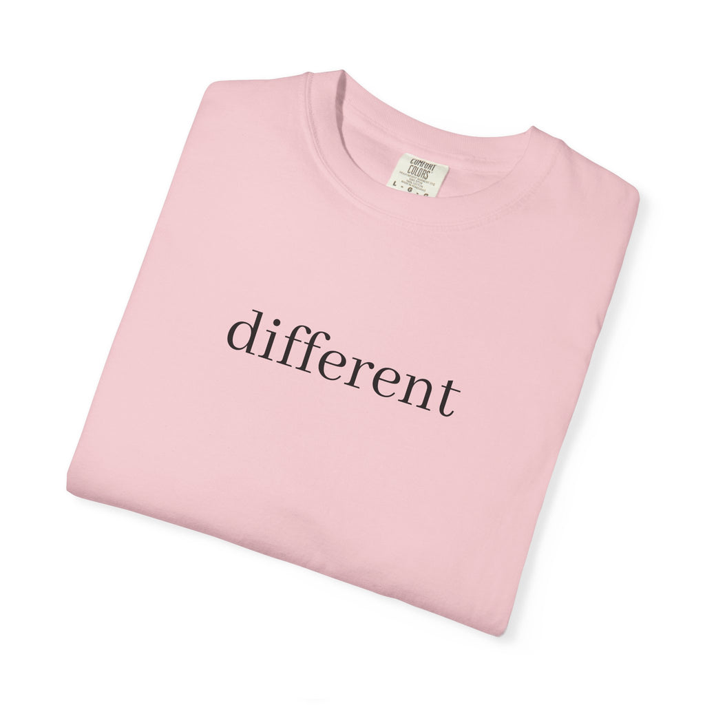 Different Minimalist Tee — 'different' Text Graphic T-Shirt