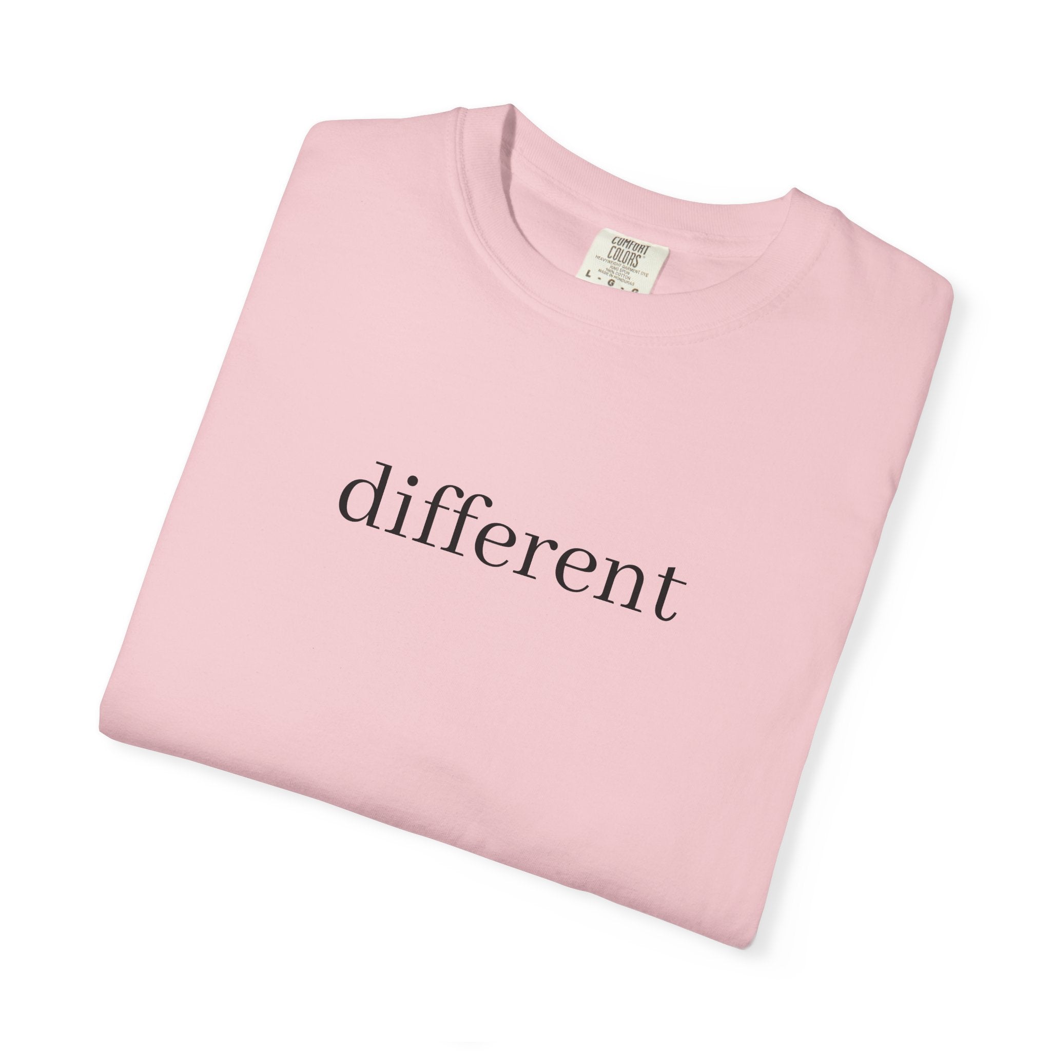 Different Minimalist Tee — 'different' Text Graphic T-Shirt