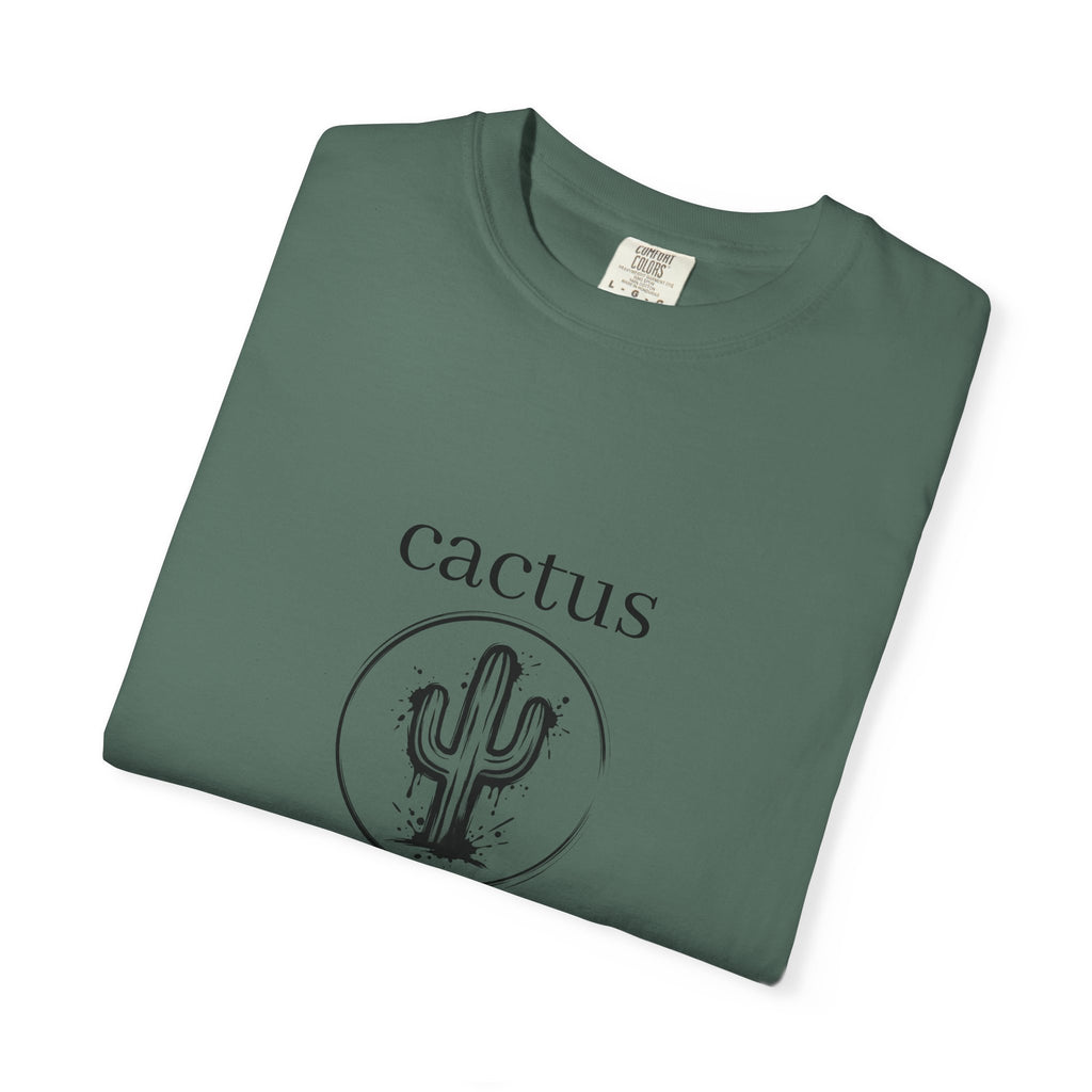Cactus Graphic T-Shirt — Minimal Desert Tee with 'cactus' Text