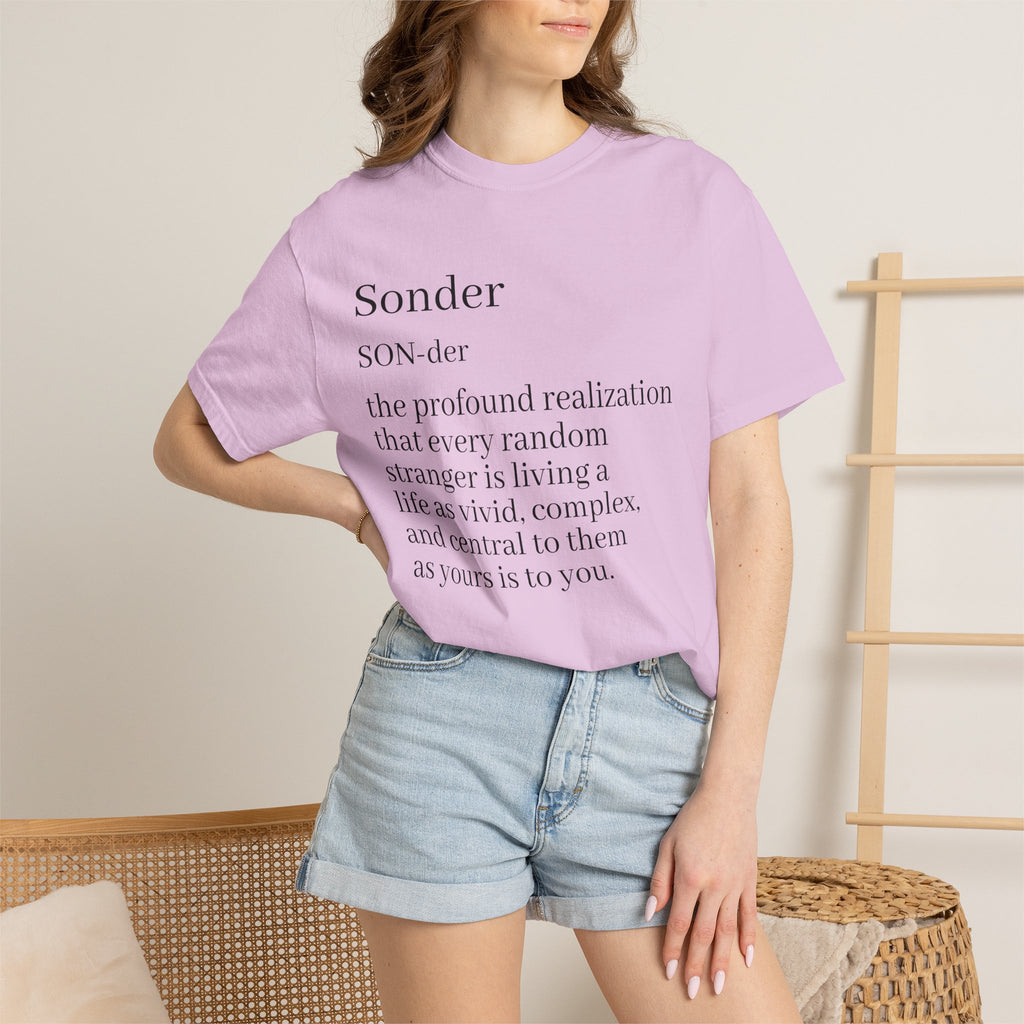 Sonder Definition T-Shirt — Typography Tee Celebrating Empathy