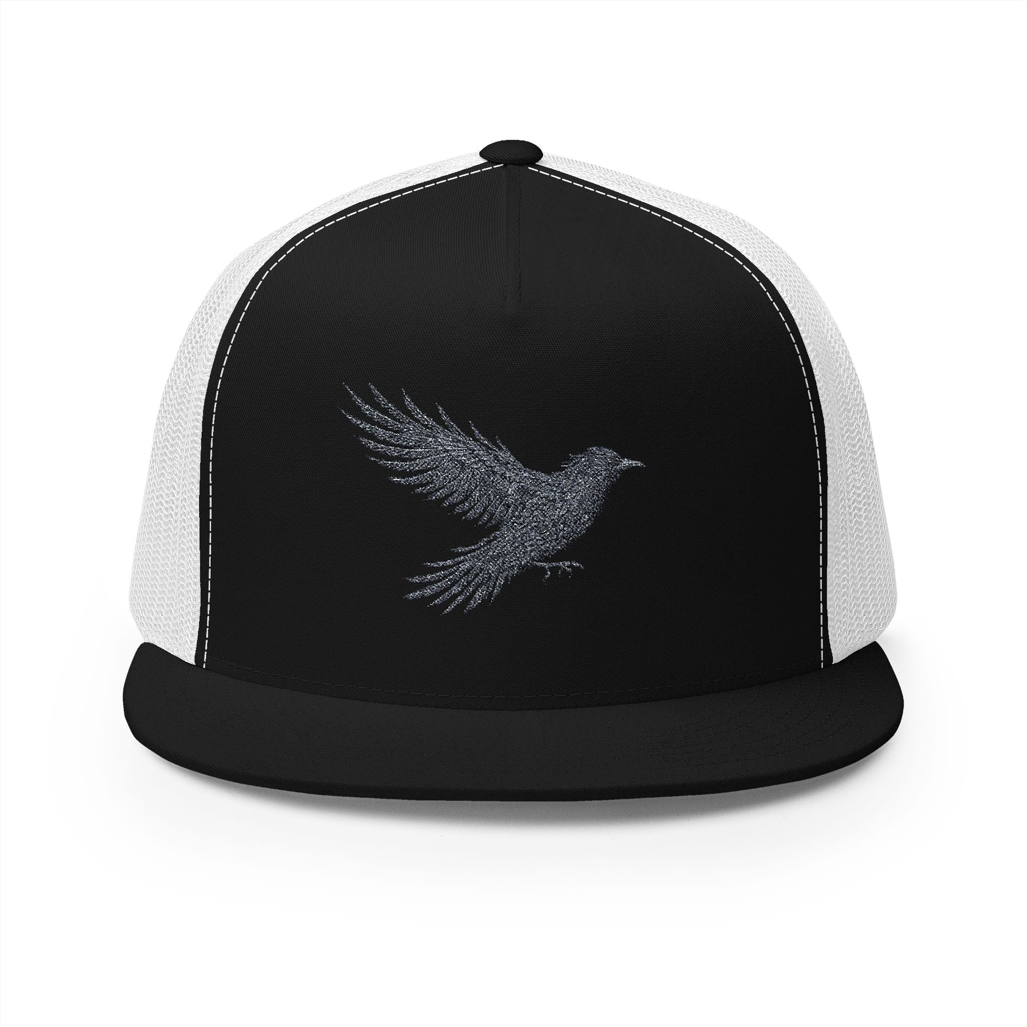 Embellished Dove Trucker Cap — Sparkle Bird Mesh Hat