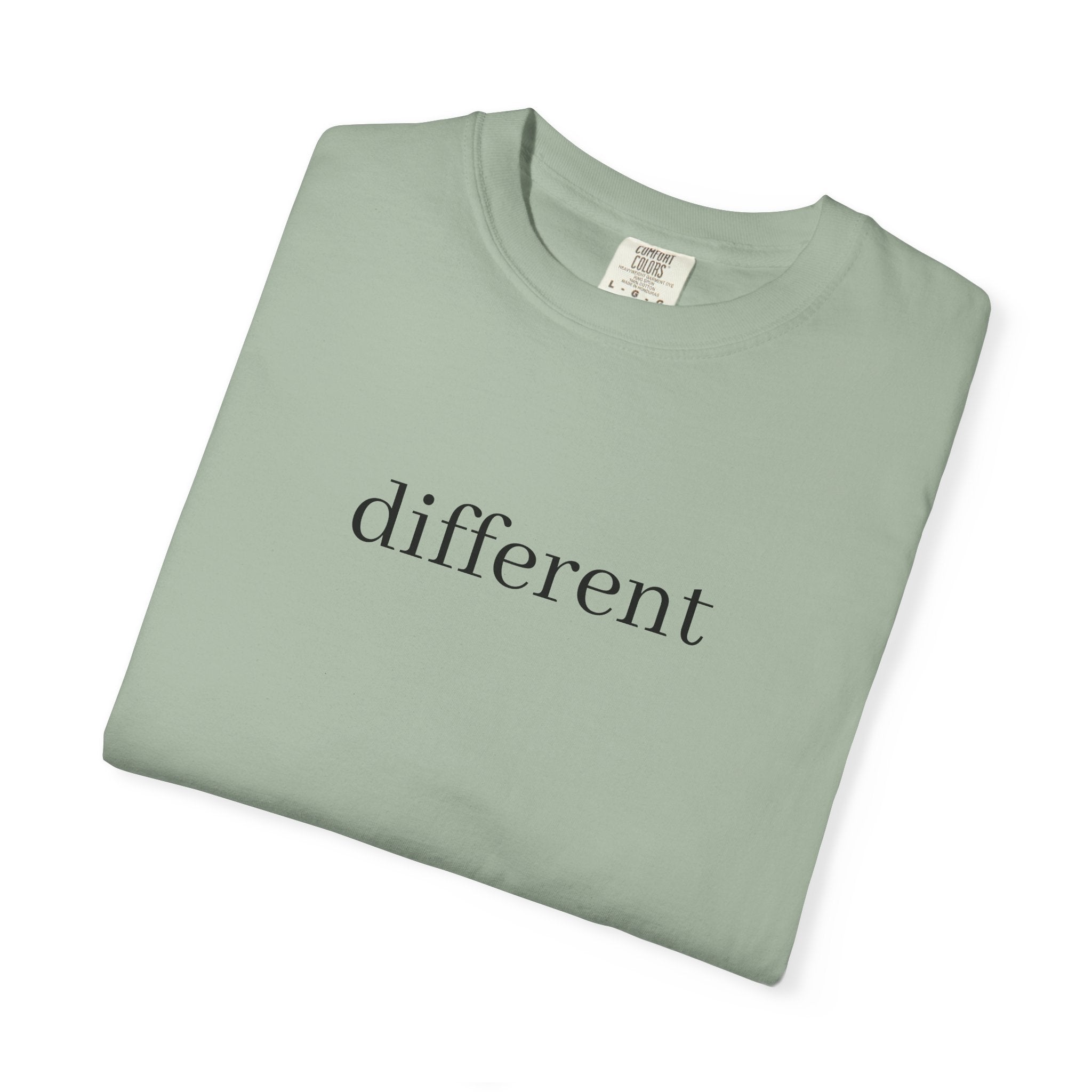 Different Minimalist Tee — 'different' Text Graphic T-Shirt