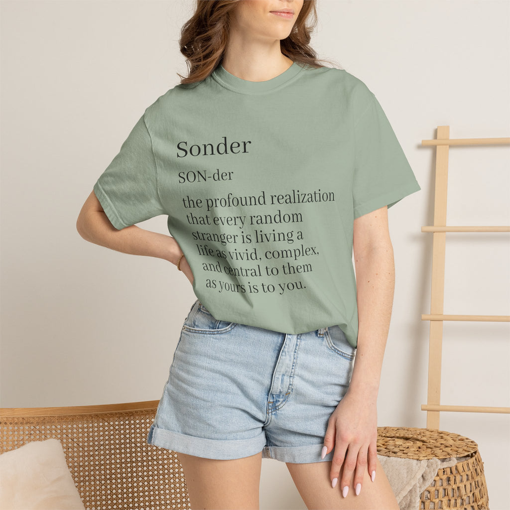 Sonder Definition T-Shirt — Typography Tee Celebrating Empathy