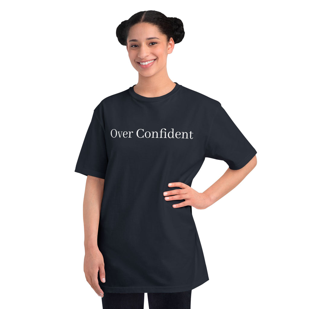 Over Confident T-Shirt — Minimal Script Tee for Bold, Playful Self-Expression