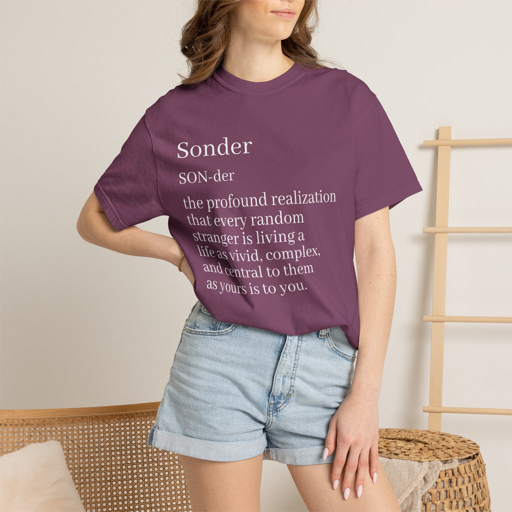 Sonder Definition T-Shirt — Typography Tee Celebrating Empathy