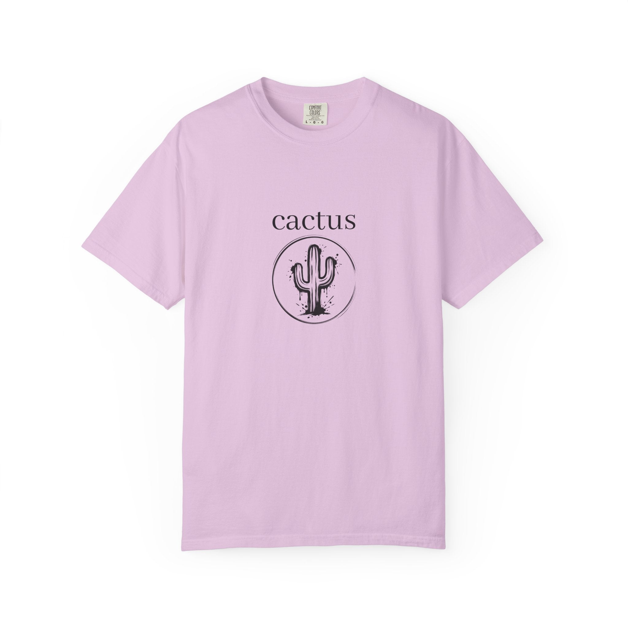 Cactus Graphic T-Shirt — Minimal Desert Tee with 'cactus' Text