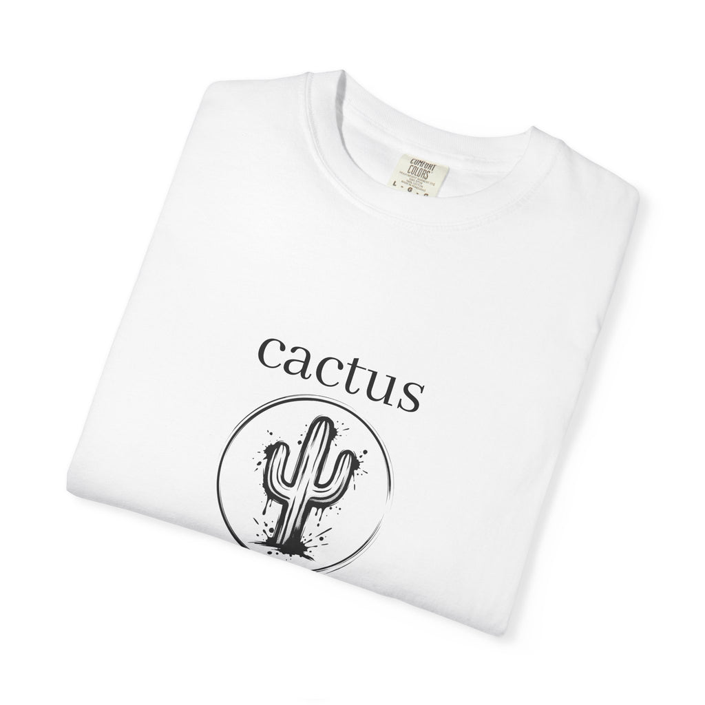 Cactus Graphic T-Shirt — Minimal Desert Tee with 'cactus' Text