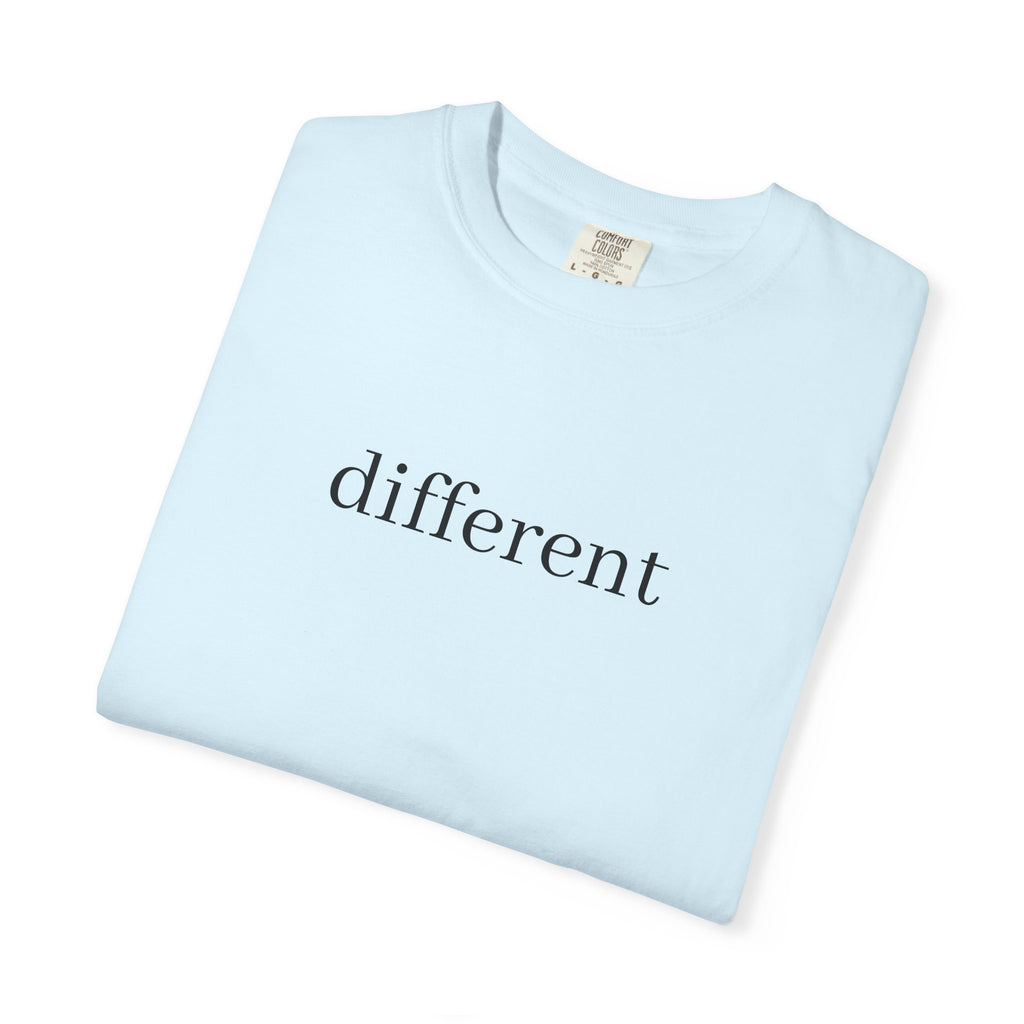 Different Minimalist Tee — 'different' Text Graphic T-Shirt