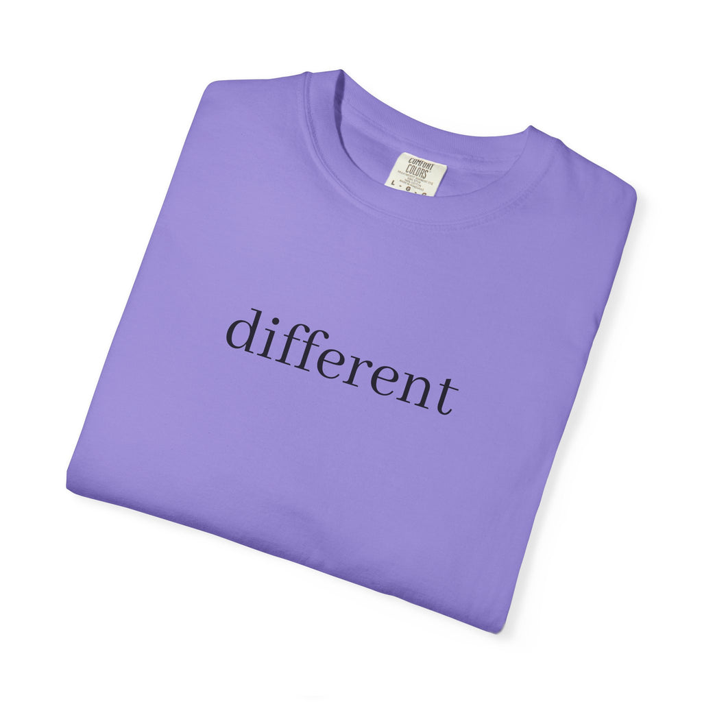 Different Minimalist Tee — 'different' Text Graphic T-Shirt