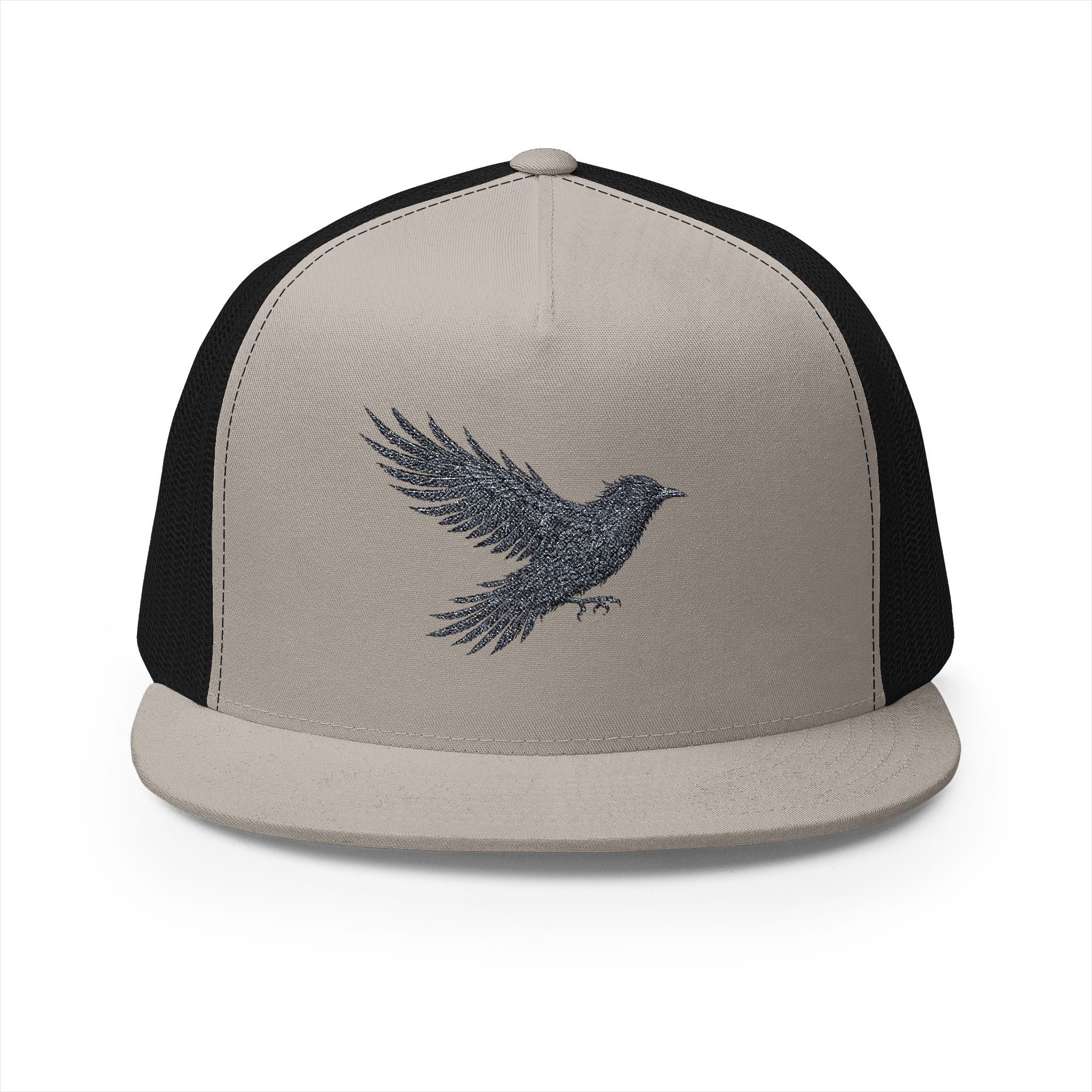 Embellished Dove Trucker Cap — Sparkle Bird Mesh Hat
