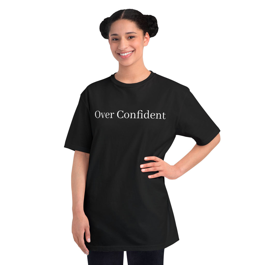 Over Confident T-Shirt — Minimal Script Tee for Bold, Playful Self-Expression