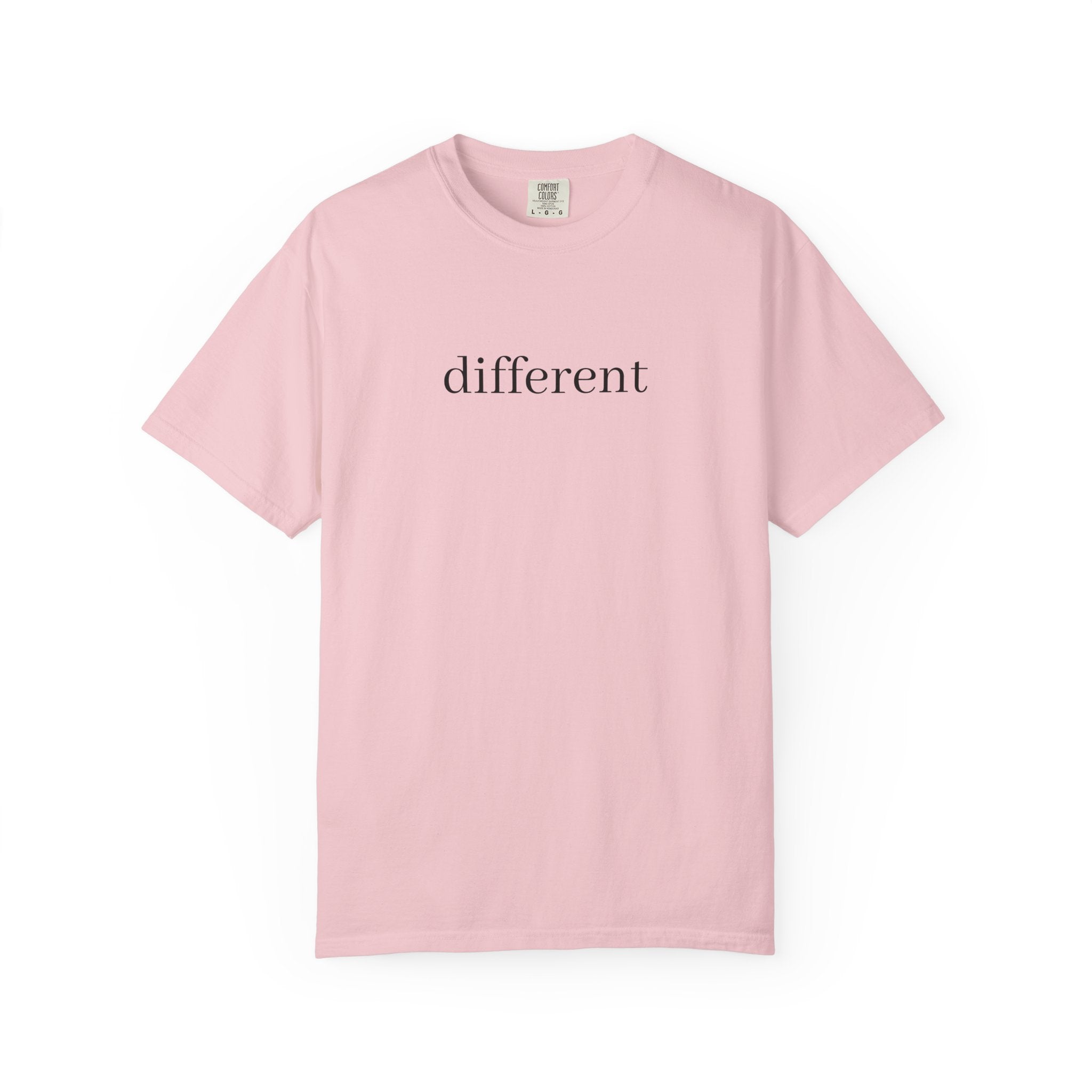 Different Minimalist Tee — 'different' Text Graphic T-Shirt