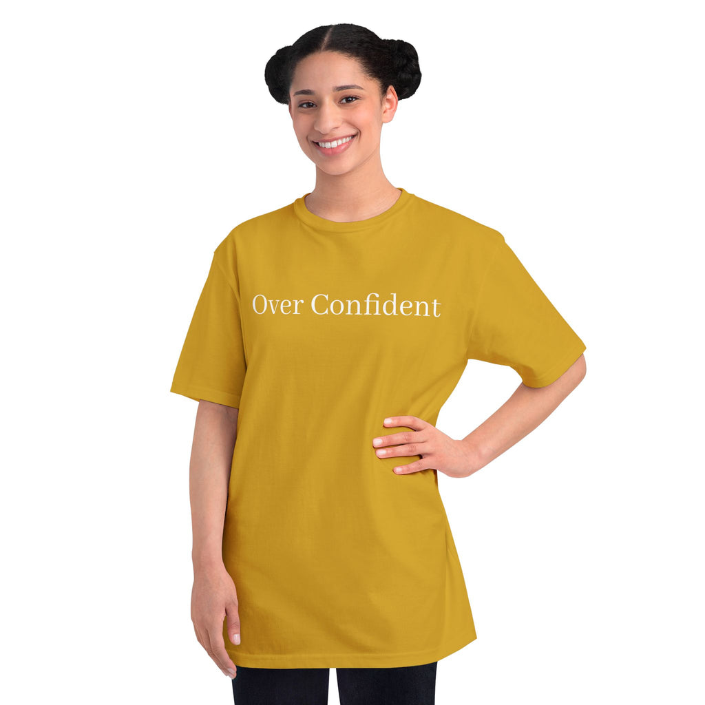 Over Confident T-Shirt — Minimal Script Tee for Bold, Playful Self-Expression