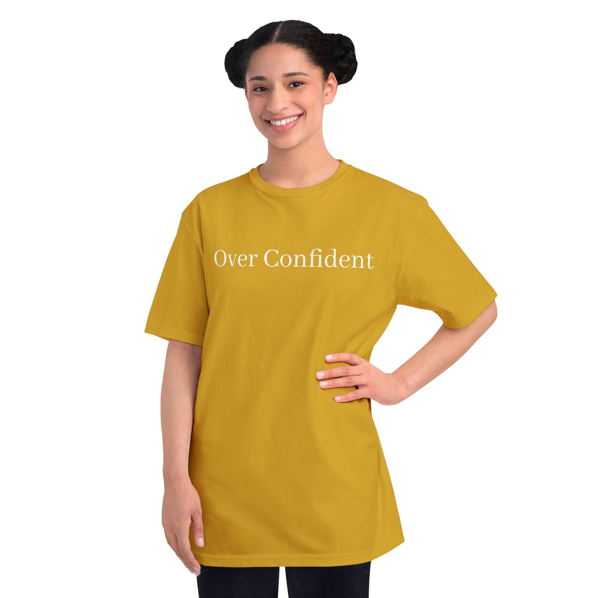 Over Confident T-Shirt — Minimal Script Tee for Bold, Playful Self-Expression