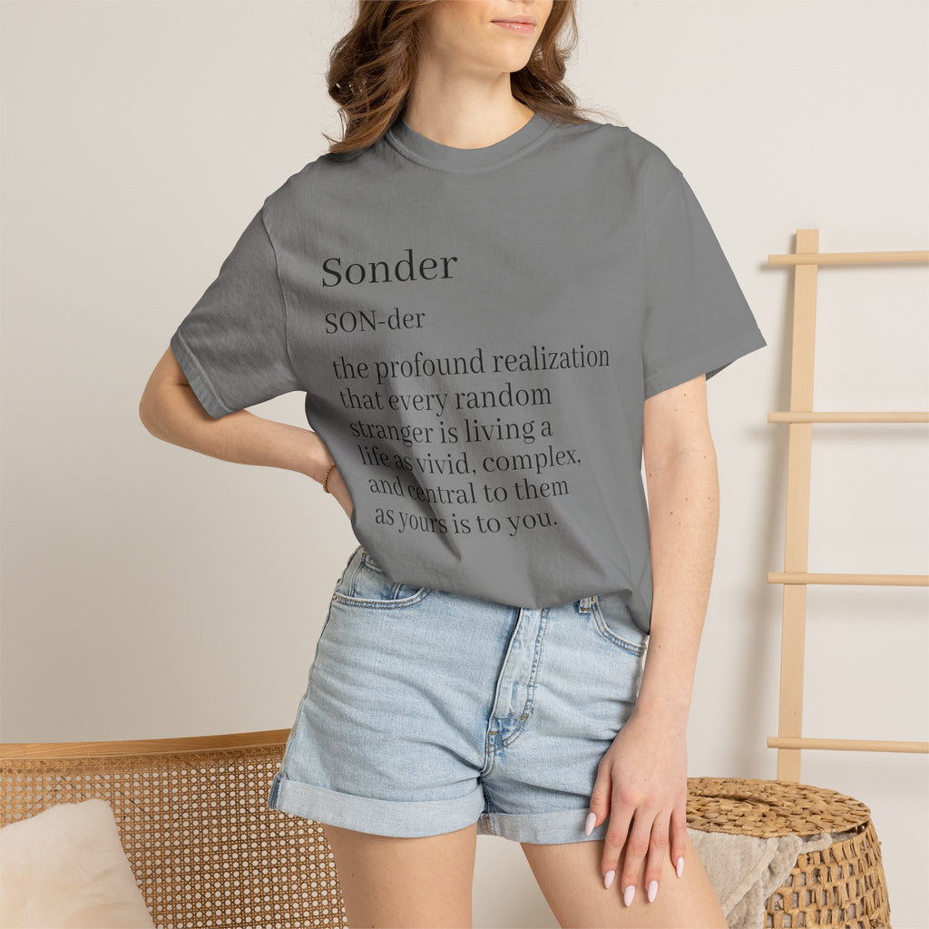 Sonder Definition T-Shirt — Typography Tee Celebrating Empathy