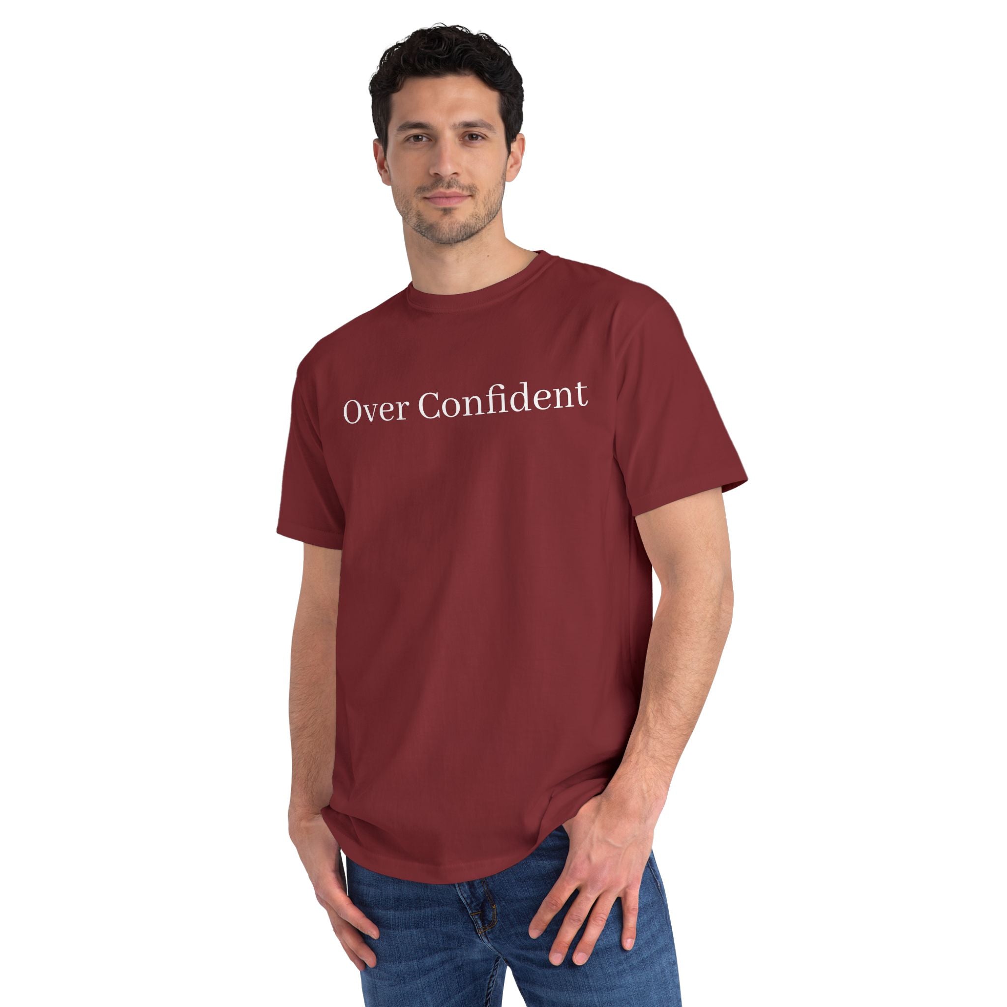 Over Confident T-Shirt — Minimal Script Tee for Bold, Playful Self-Expression