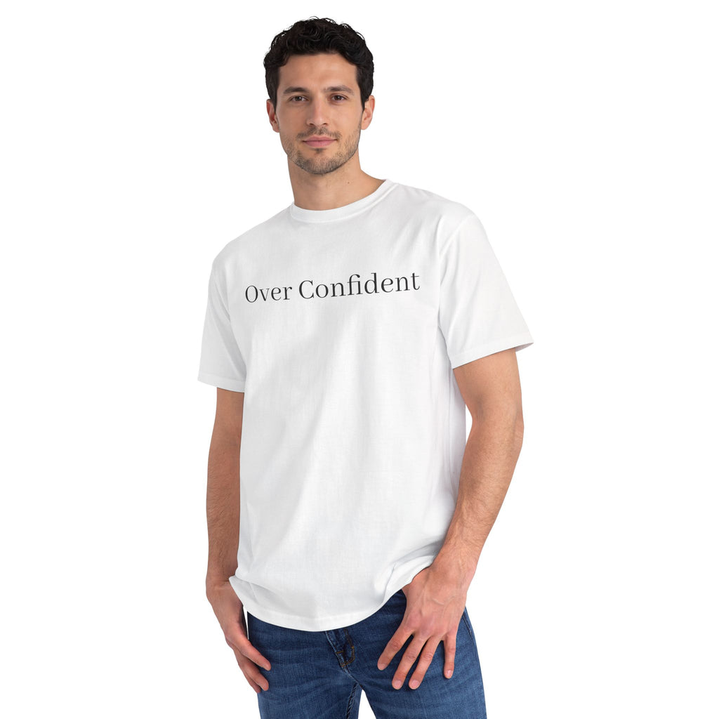 Over Confident T-Shirt — Minimal Script Tee for Bold, Playful Self-Expression