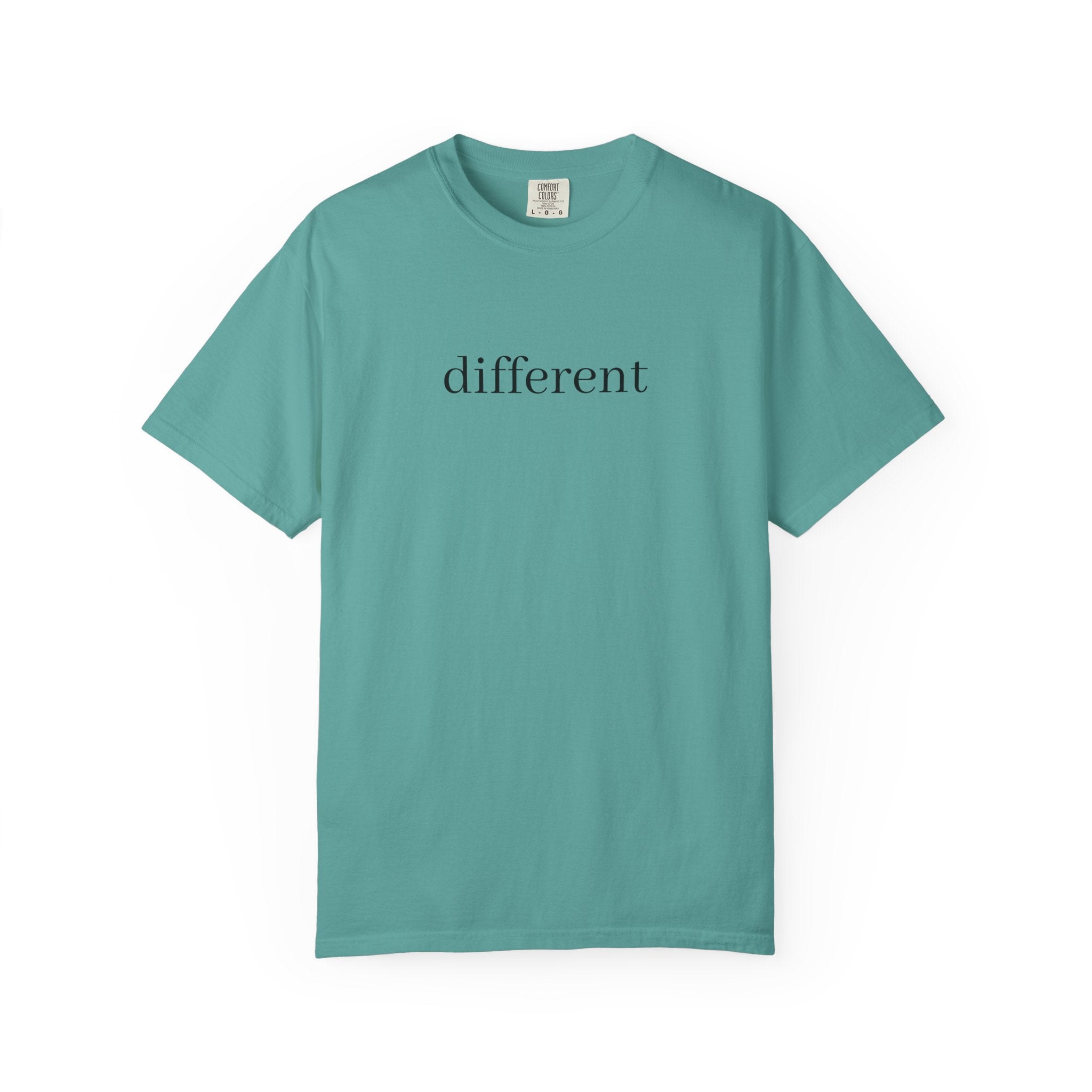 Different Minimalist Tee — 'different' Text Graphic T-Shirt
