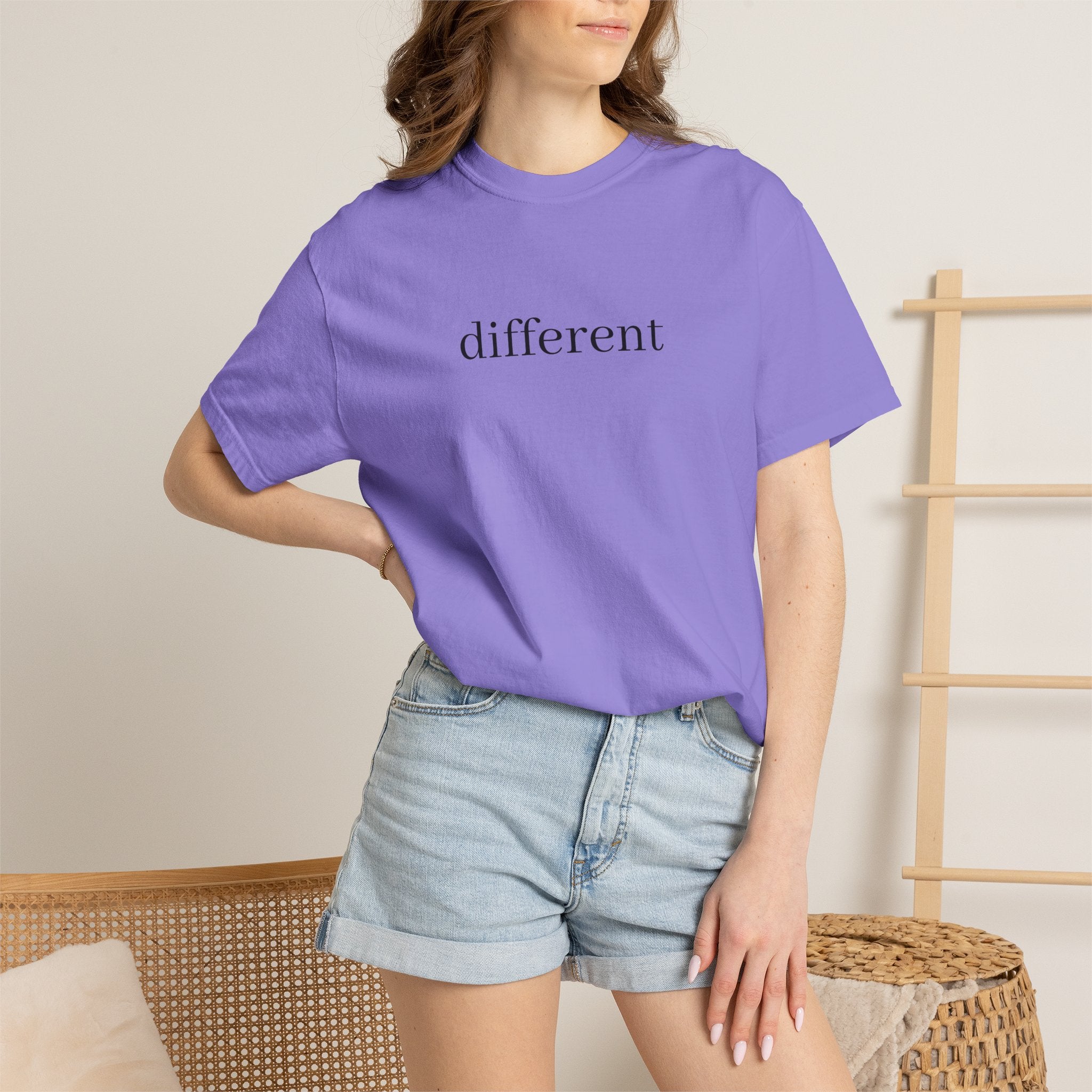 Different Minimalist Tee — 'different' Text Graphic T-Shirt