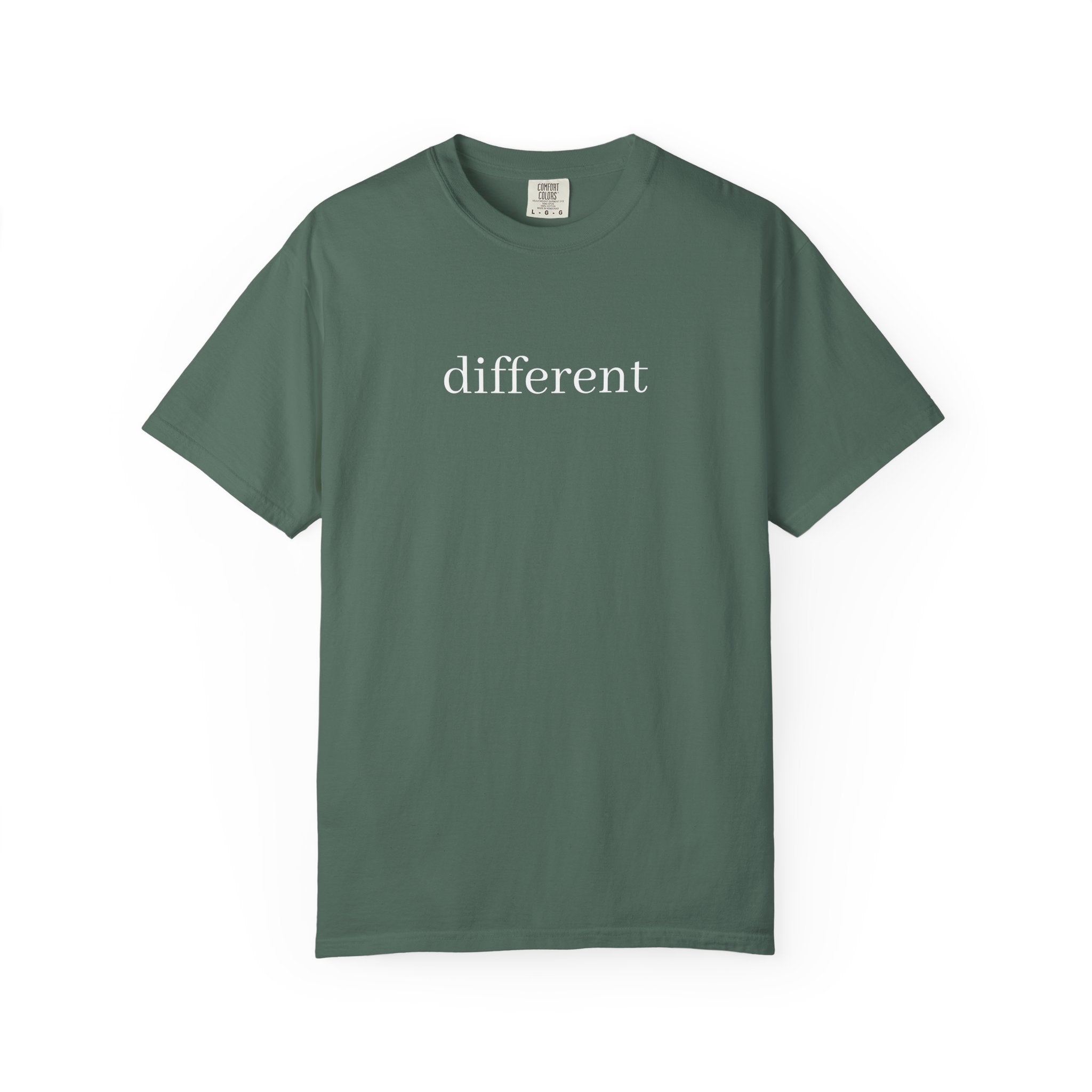 Different Minimalist Tee — 'different' Text Graphic T-Shirt