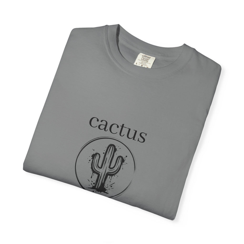 Cactus Graphic T-Shirt — Minimal Desert Tee with 'cactus' Text