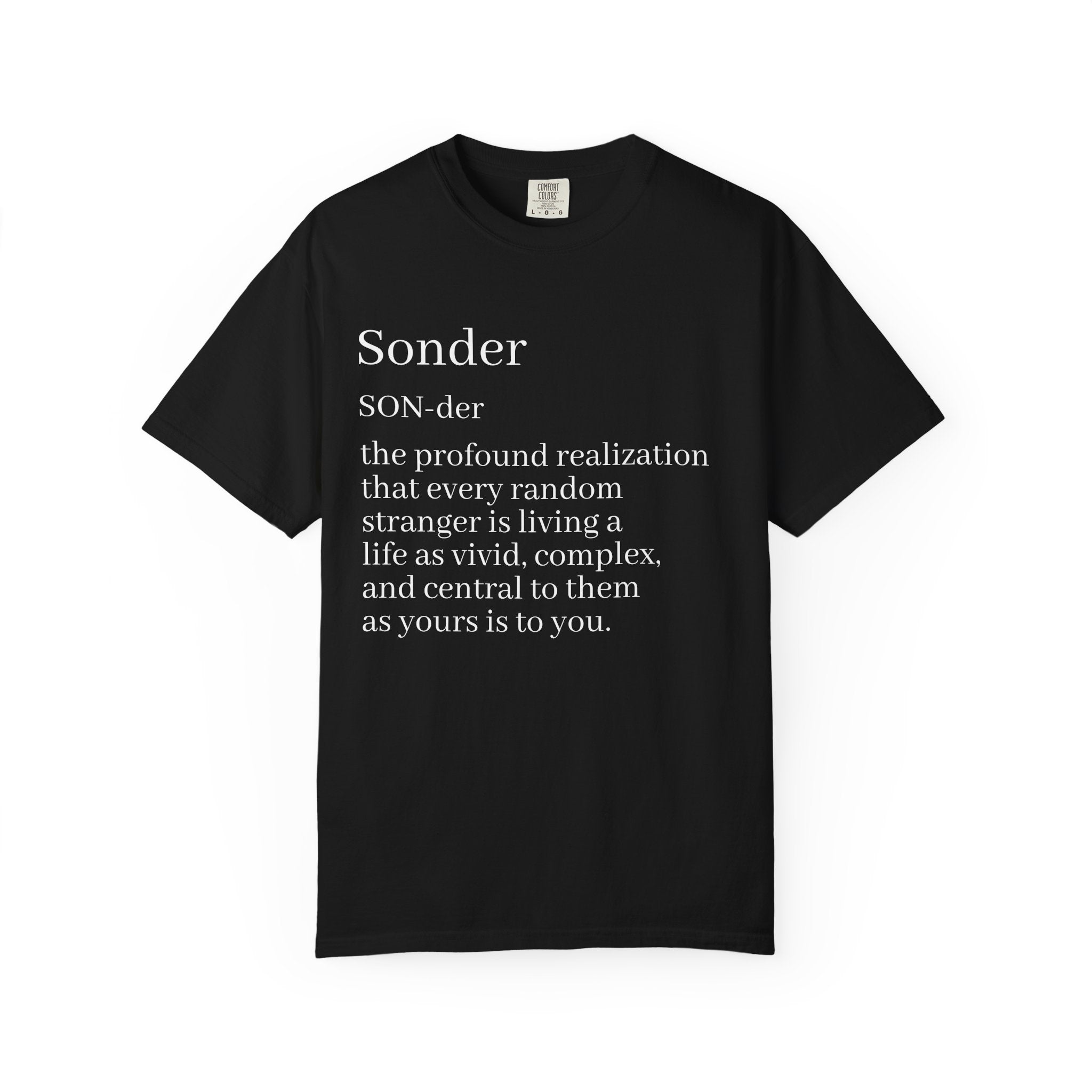 Sonder Definition T-Shirt — Typography Tee Celebrating Empathy