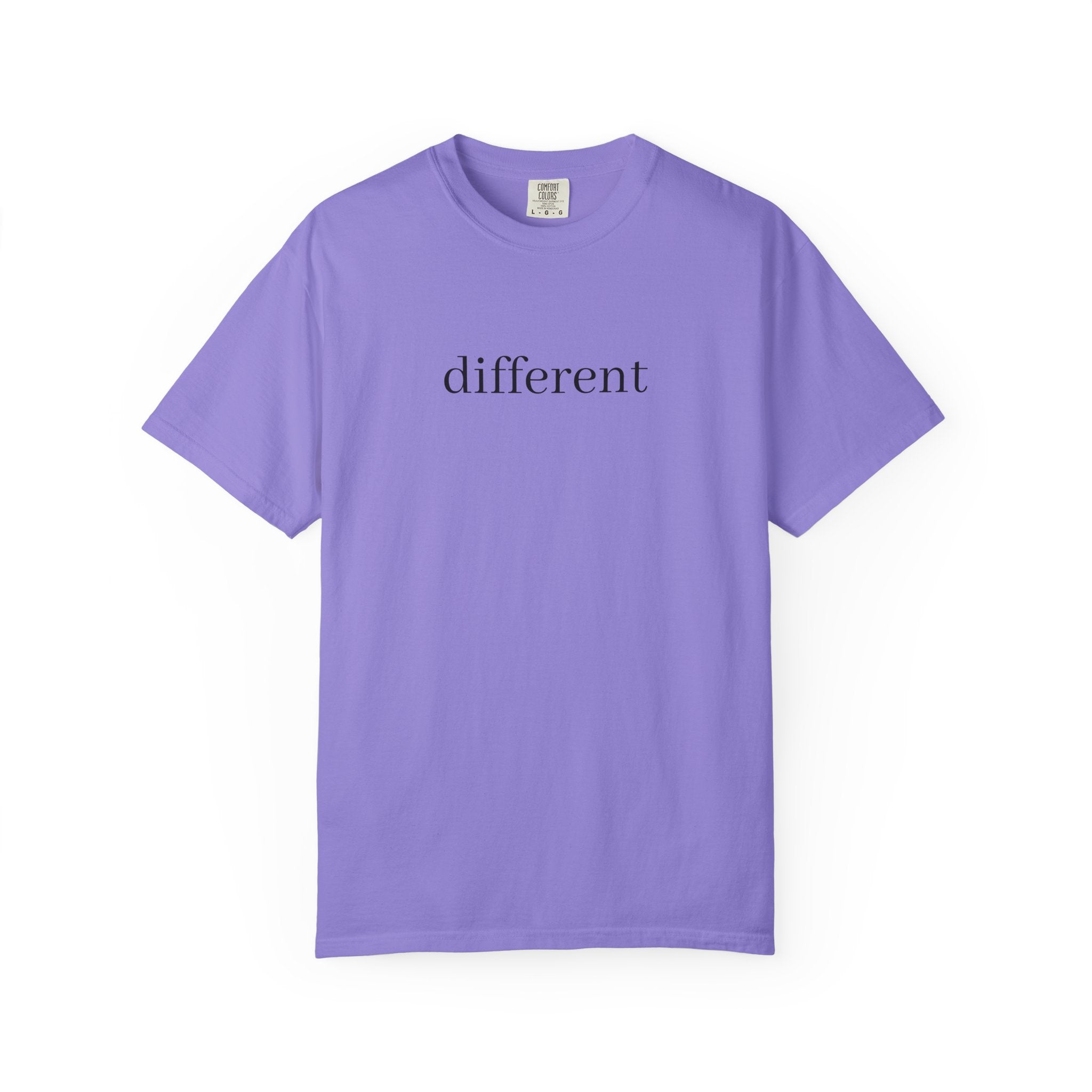 Different Minimalist Tee — 'different' Text Graphic T-Shirt