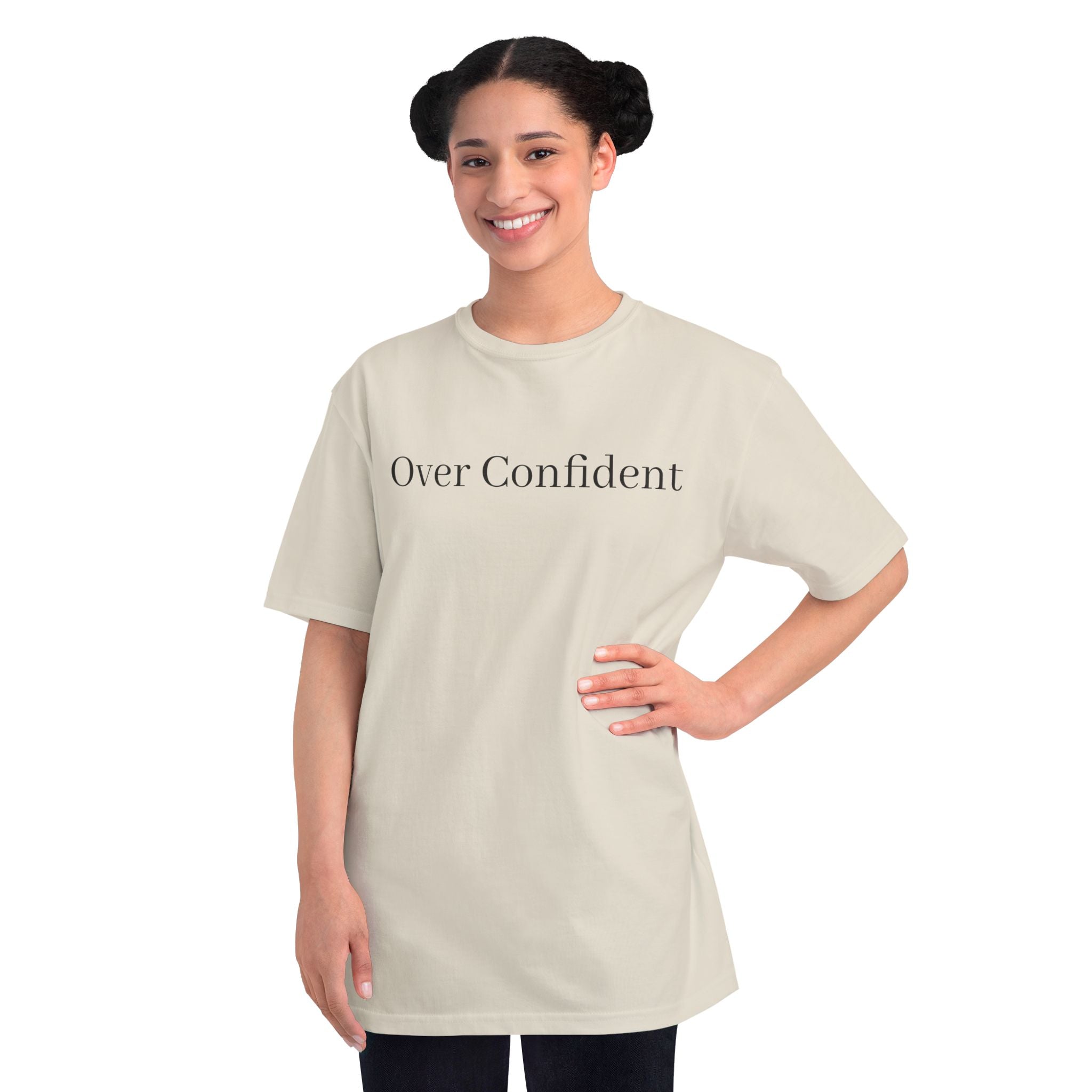 Over Confident T-Shirt — Minimal Script Tee for Bold, Playful Self-Expression