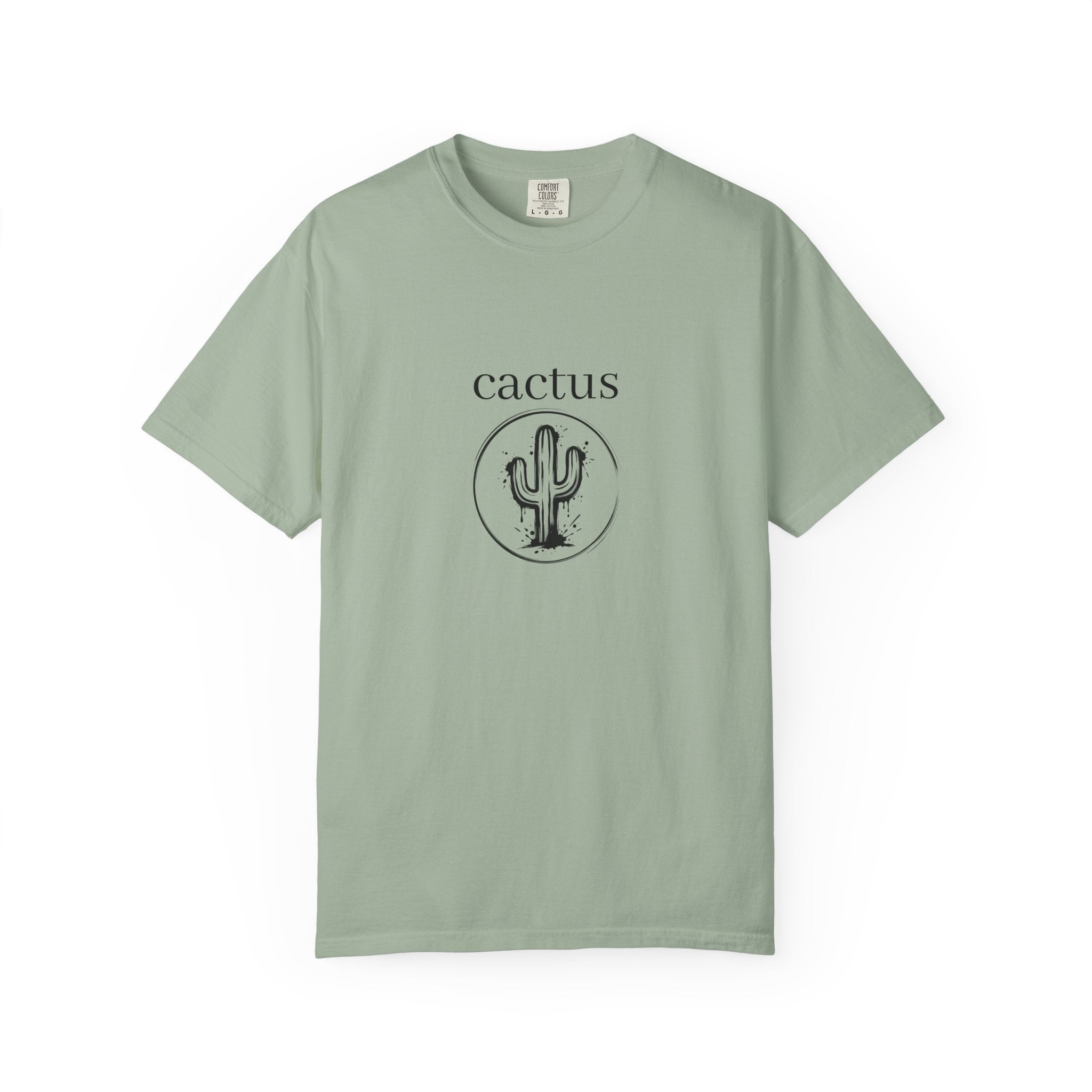 Cactus Graphic T-Shirt — Minimal Desert Tee with 'cactus' Text
