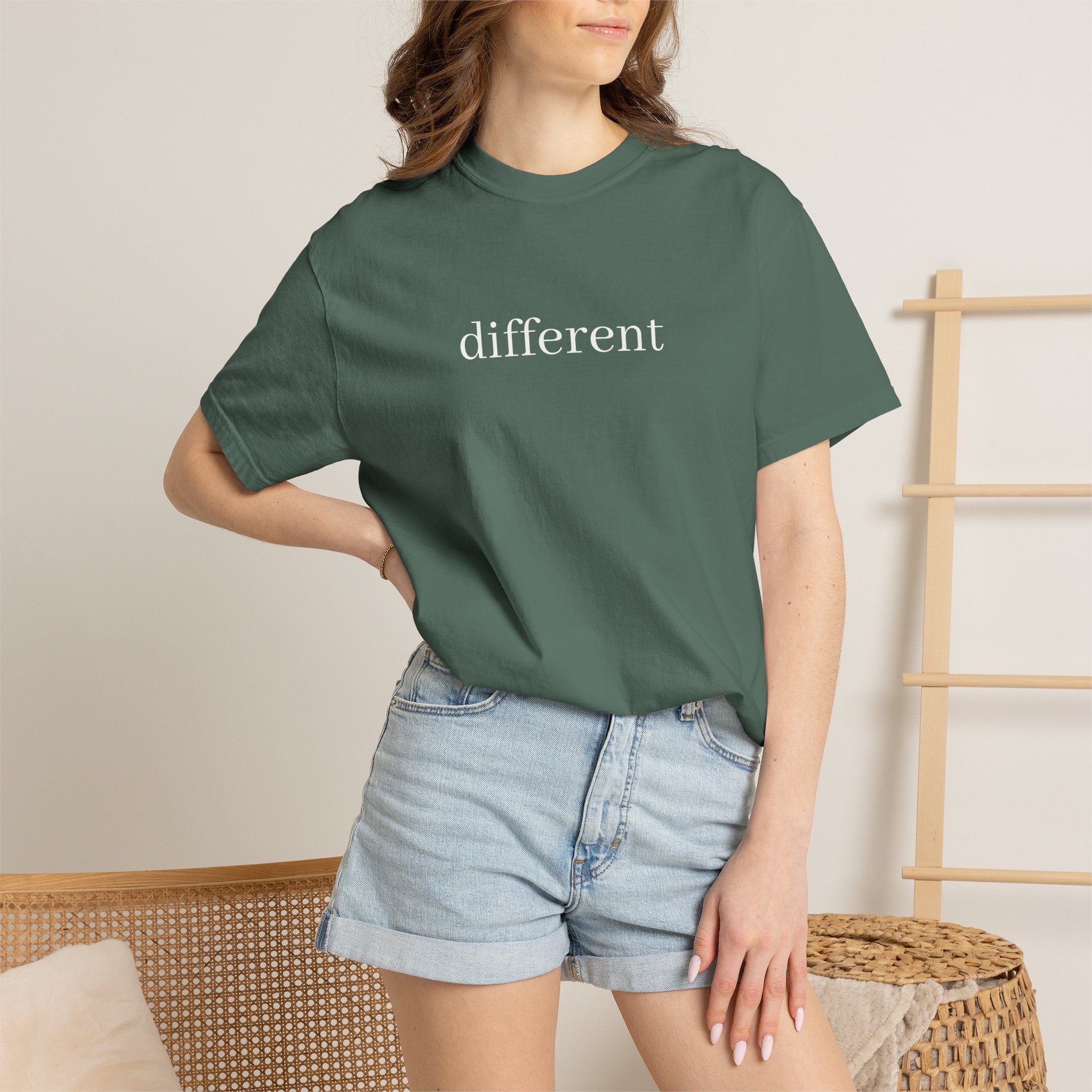 Different Minimalist Tee — 'different' Text Graphic T-Shirt
