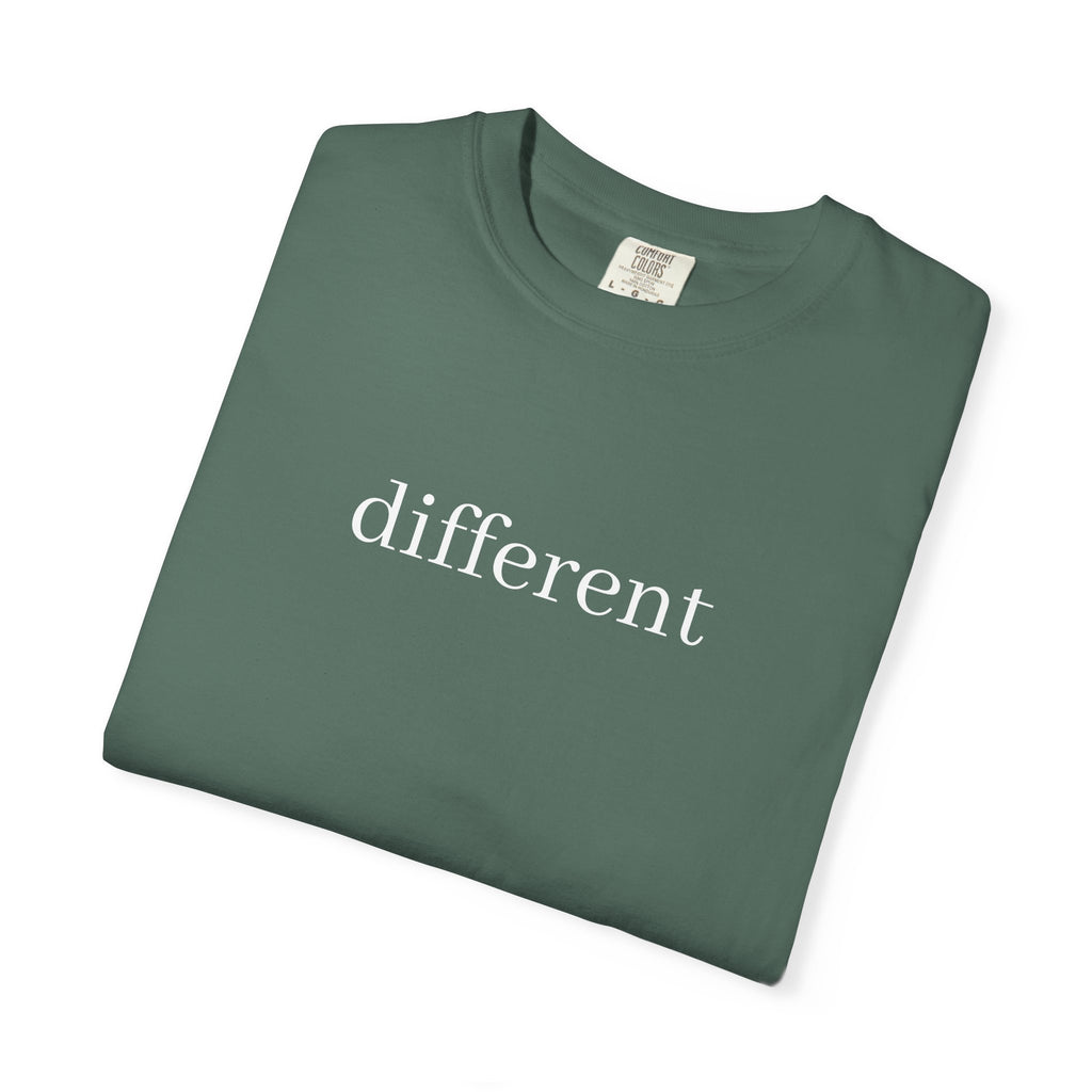 Different Minimalist Tee — 'different' Text Graphic T-Shirt