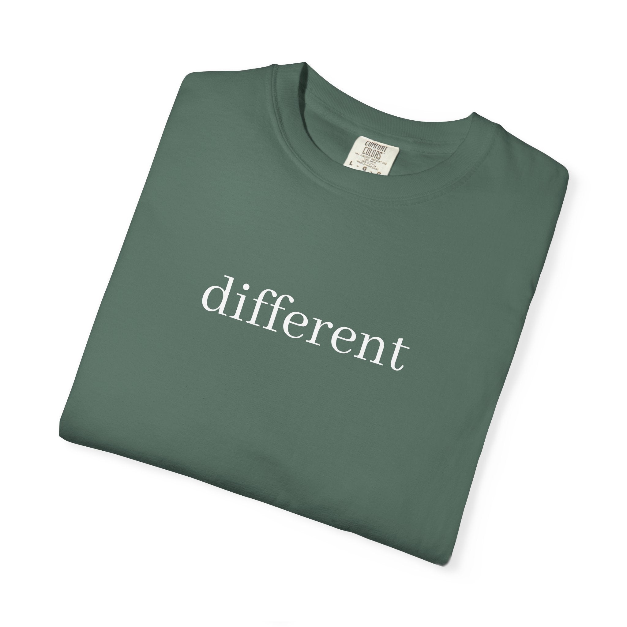 Different Minimalist Tee — 'different' Text Graphic T-Shirt