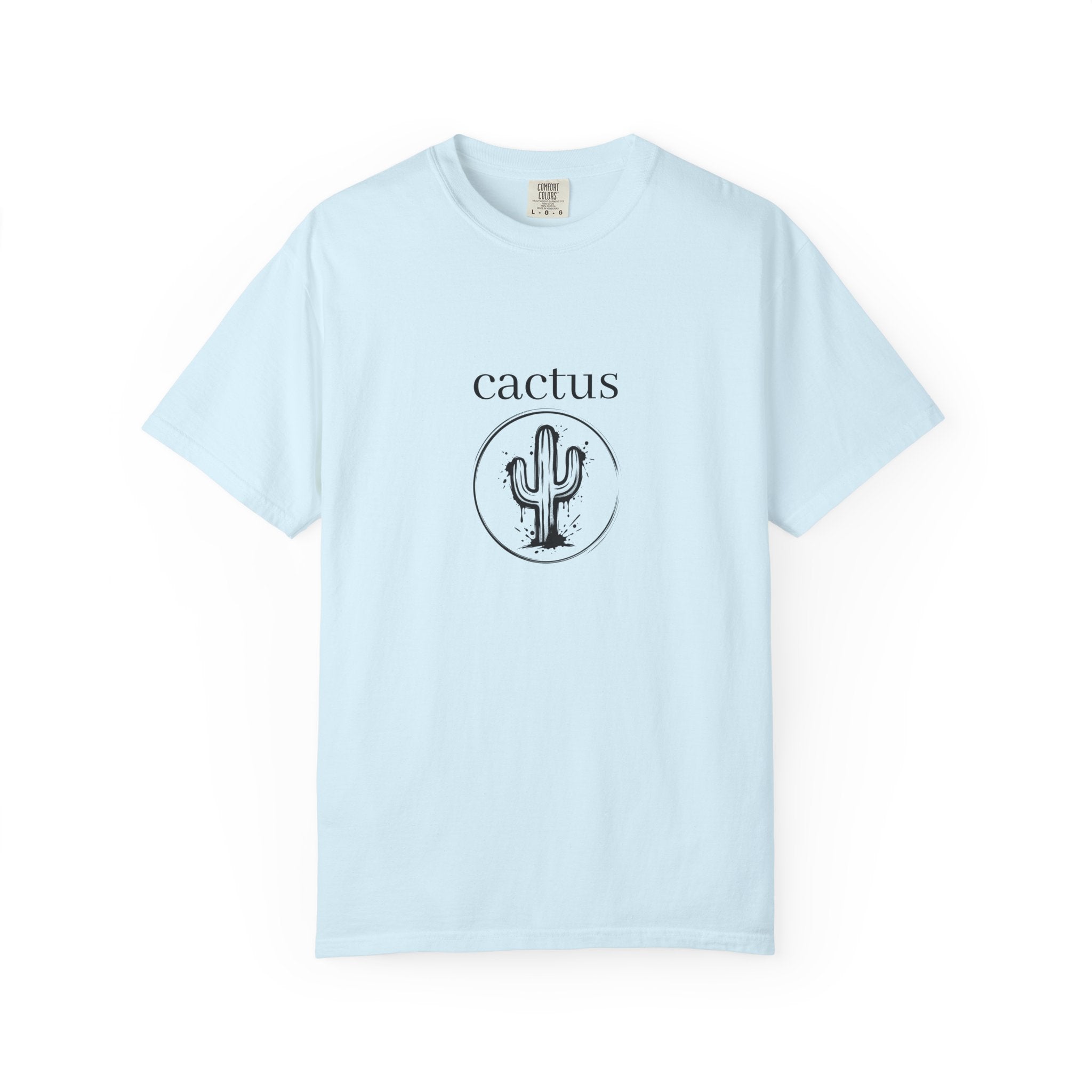Cactus Graphic T-Shirt — Minimal Desert Tee with 'cactus' Text