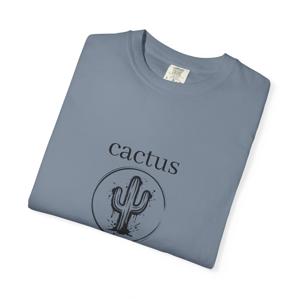 Cactus Graphic T-Shirt — Minimal Desert Tee with 'cactus' Text