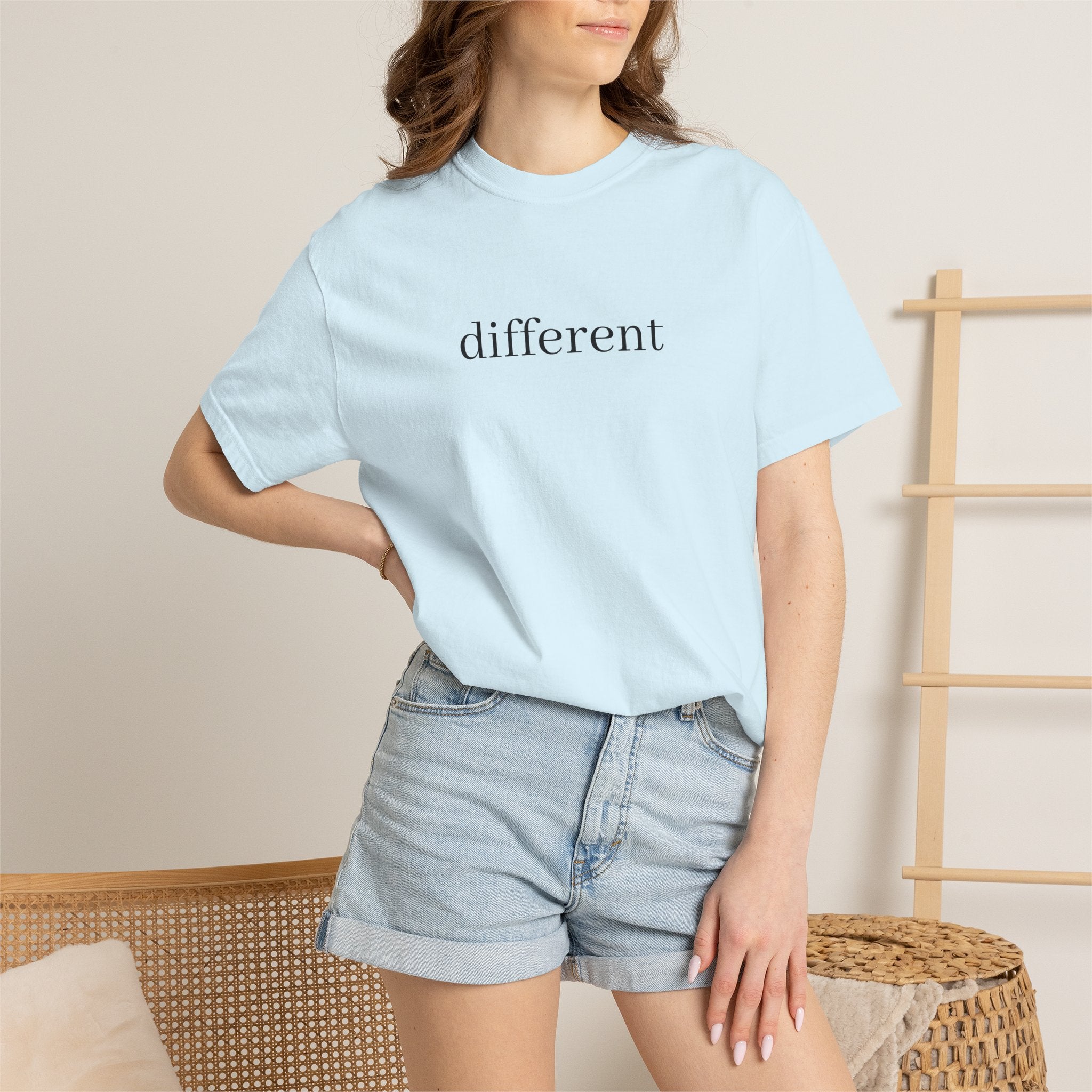 Different Minimalist Tee — 'different' Text Graphic T-Shirt