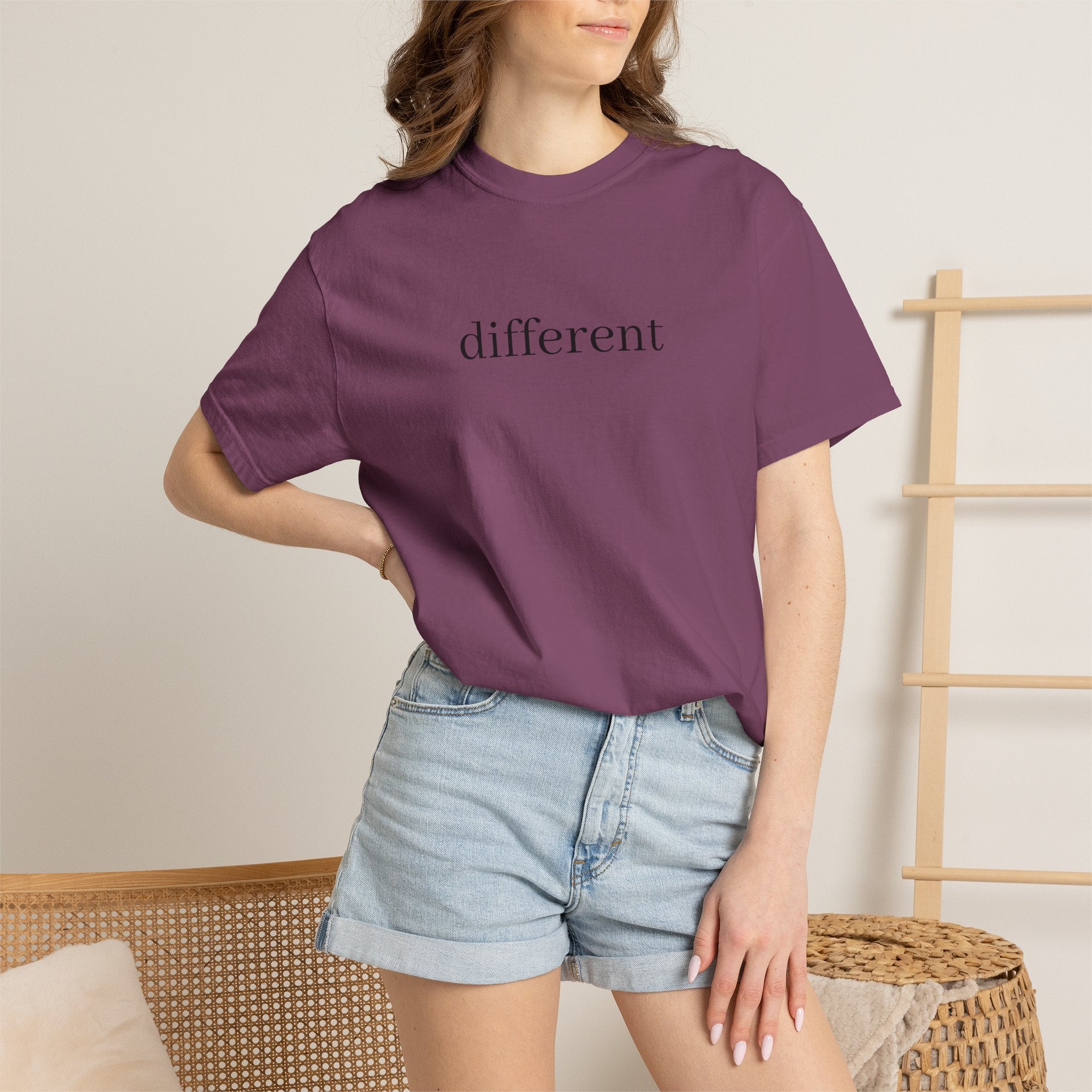Different Minimalist Tee — 'different' Text Graphic T-Shirt
