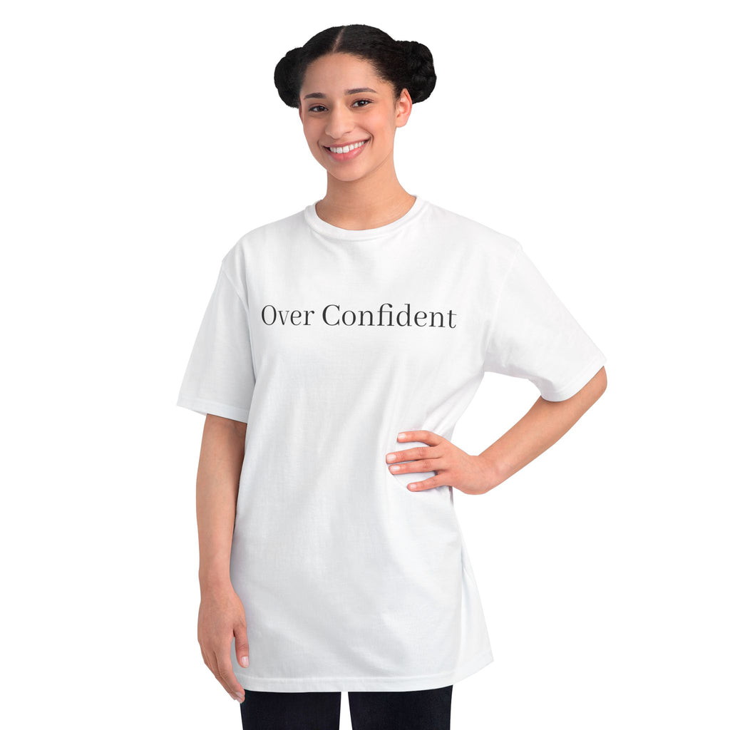 Over Confident T-Shirt — Minimal Script Tee for Bold, Playful Self-Expression